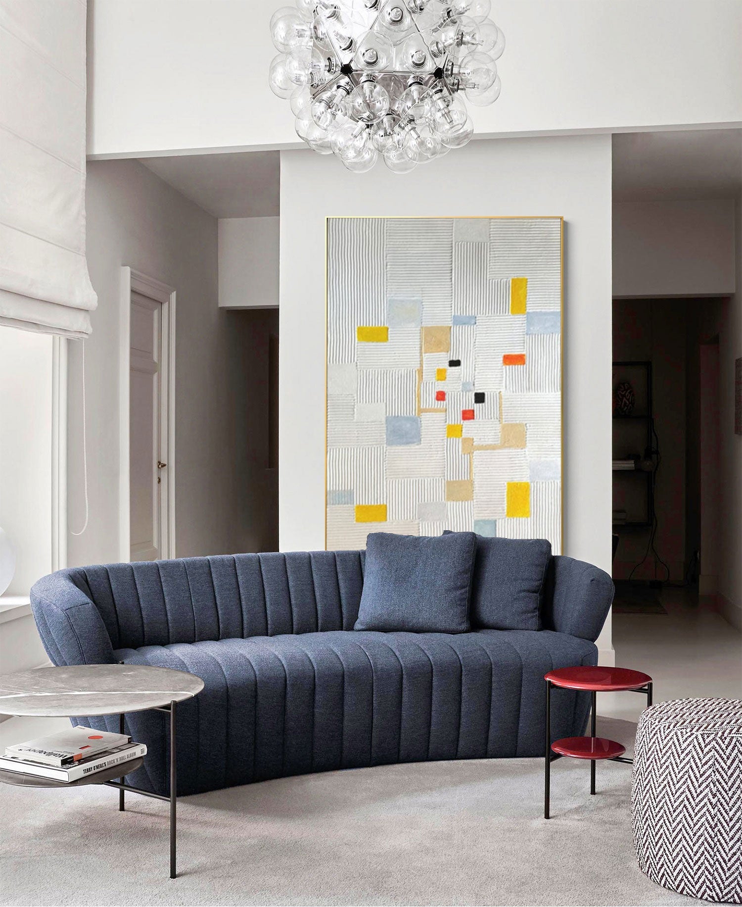 Modern Geometric Line Abstract Canvas Wall Art