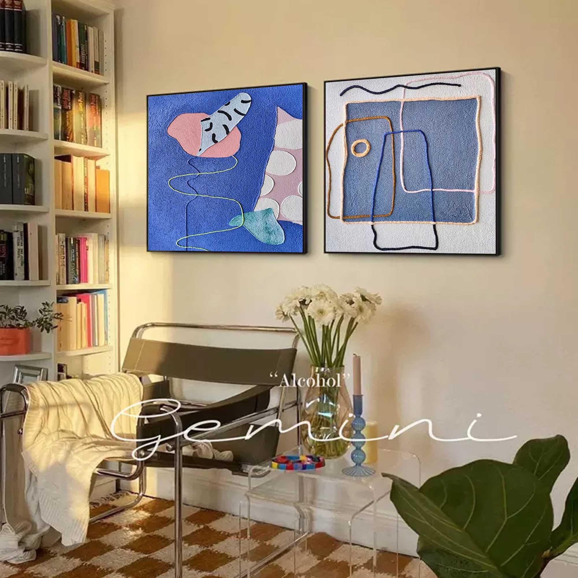 Abstract Canvas Art AB053 - Neutralighting