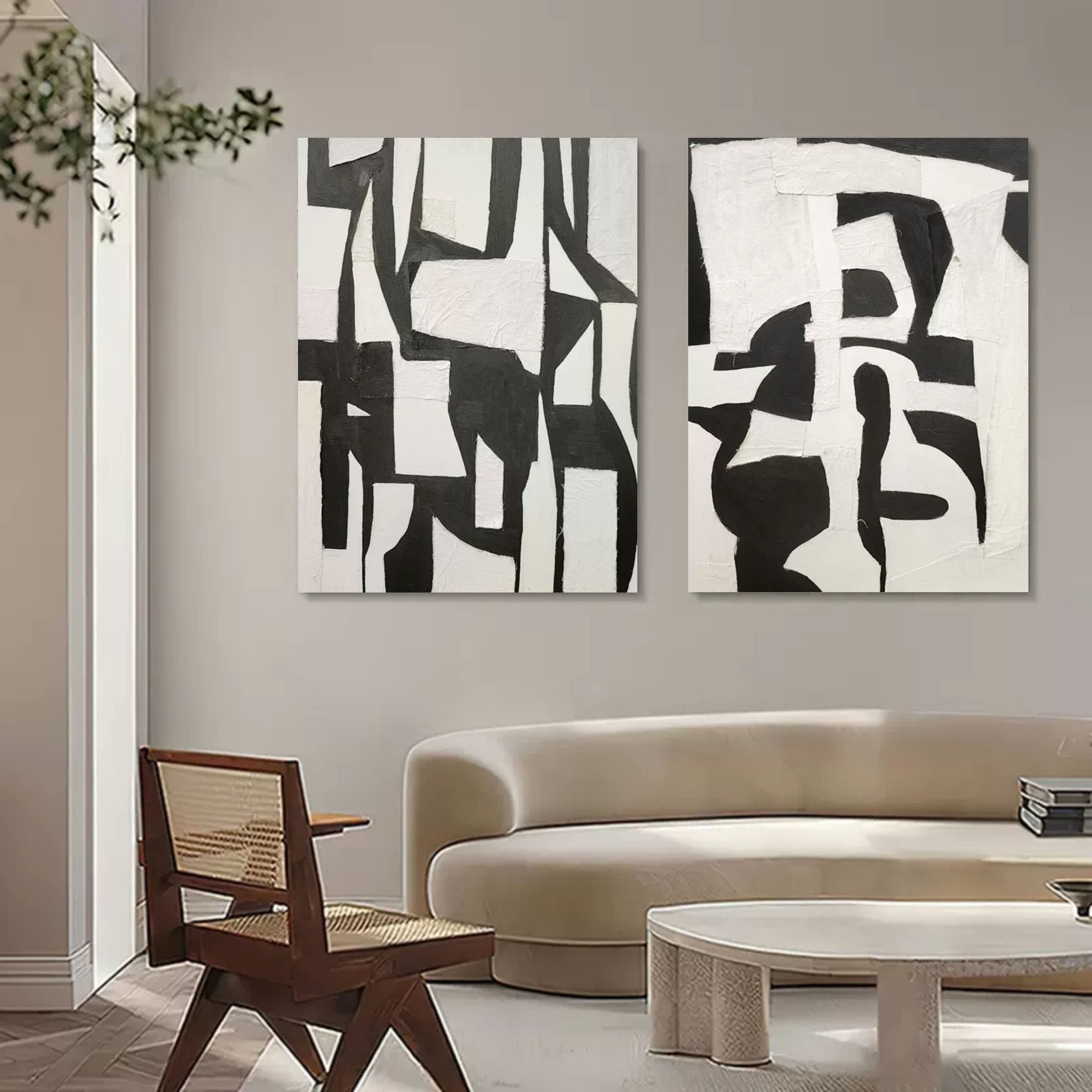 Abstract Painting Set Of 2 SP103 - Neutralighting