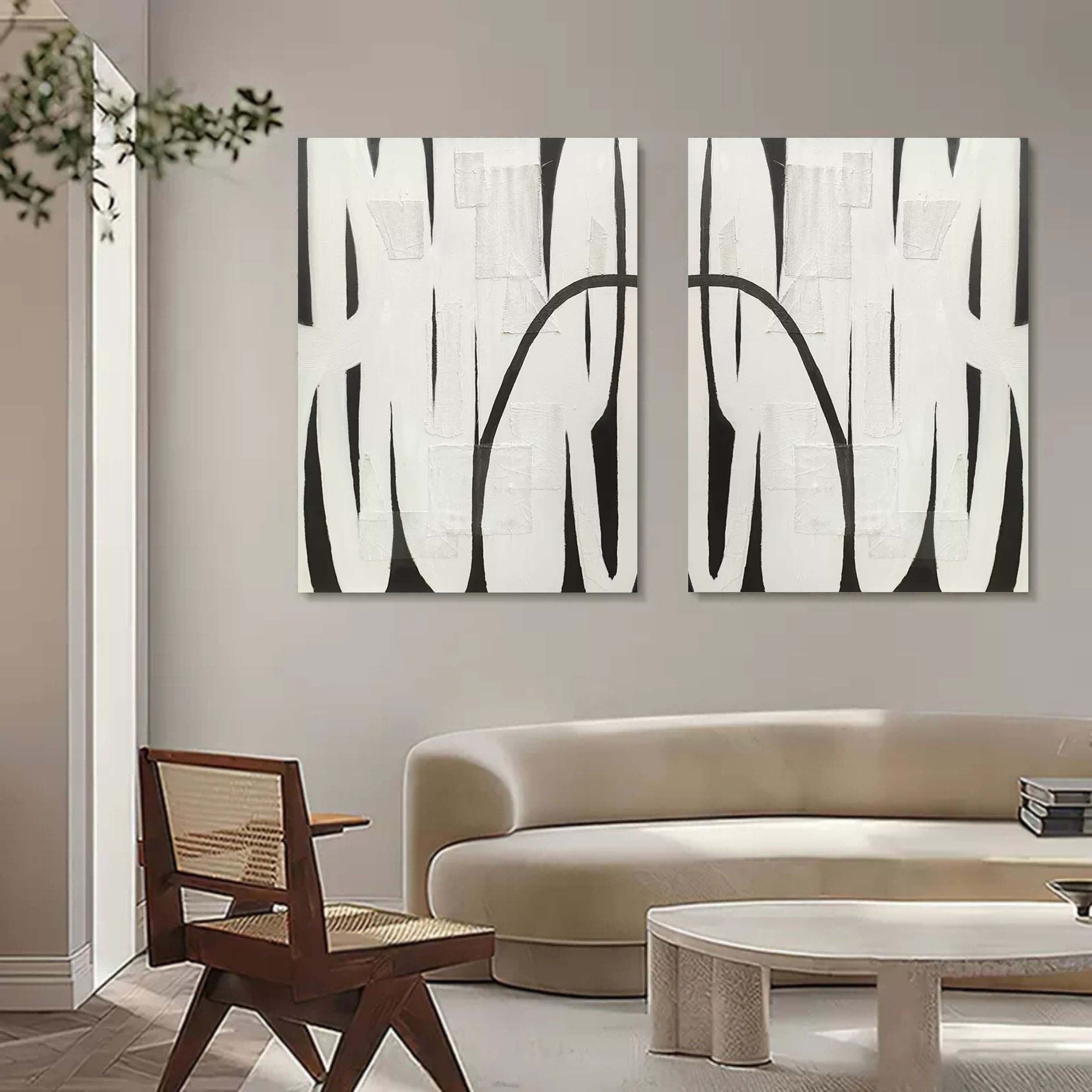 Wall Art Abstract Minimalist Modern Geometric