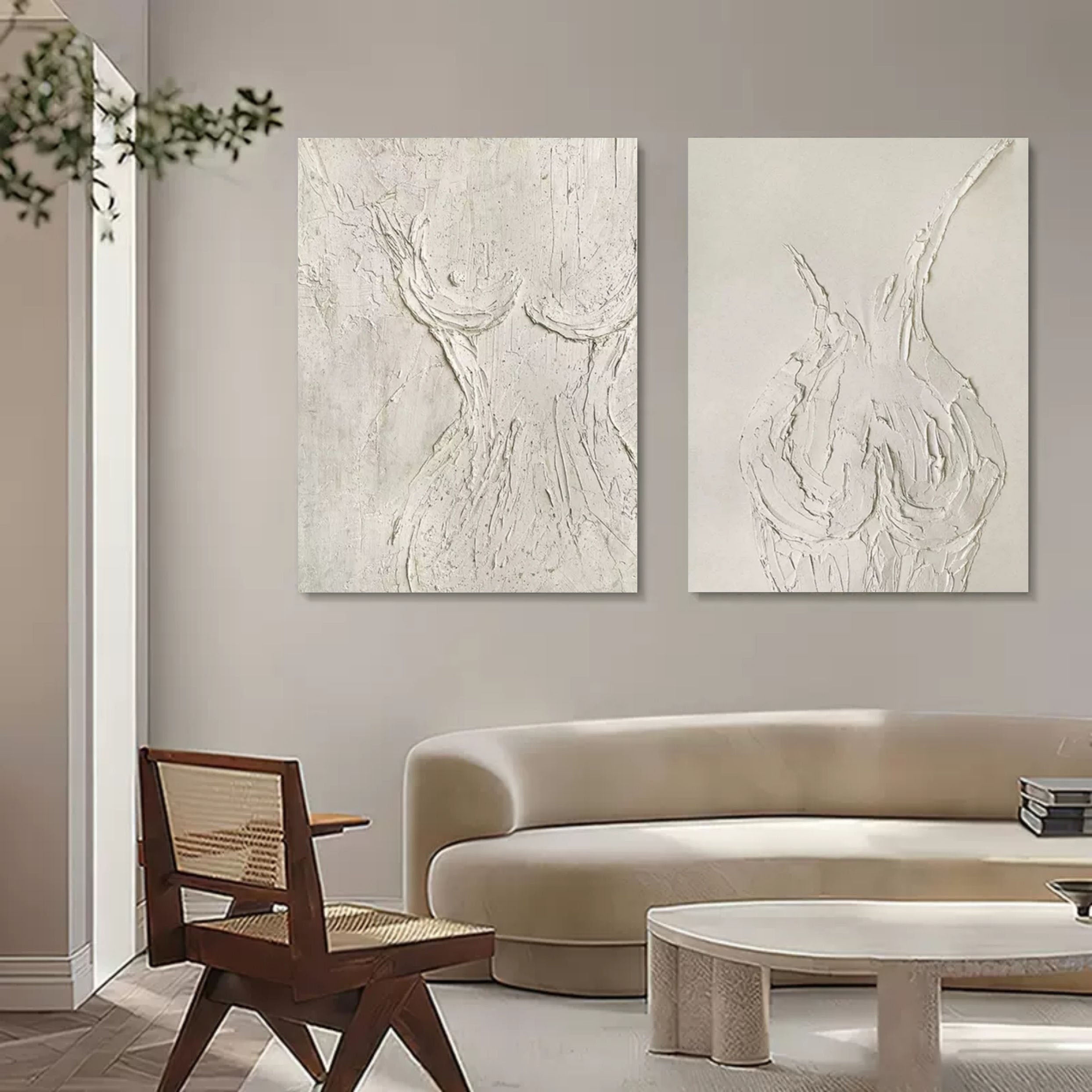 Wall Art Abstract Relief Serene Modern
