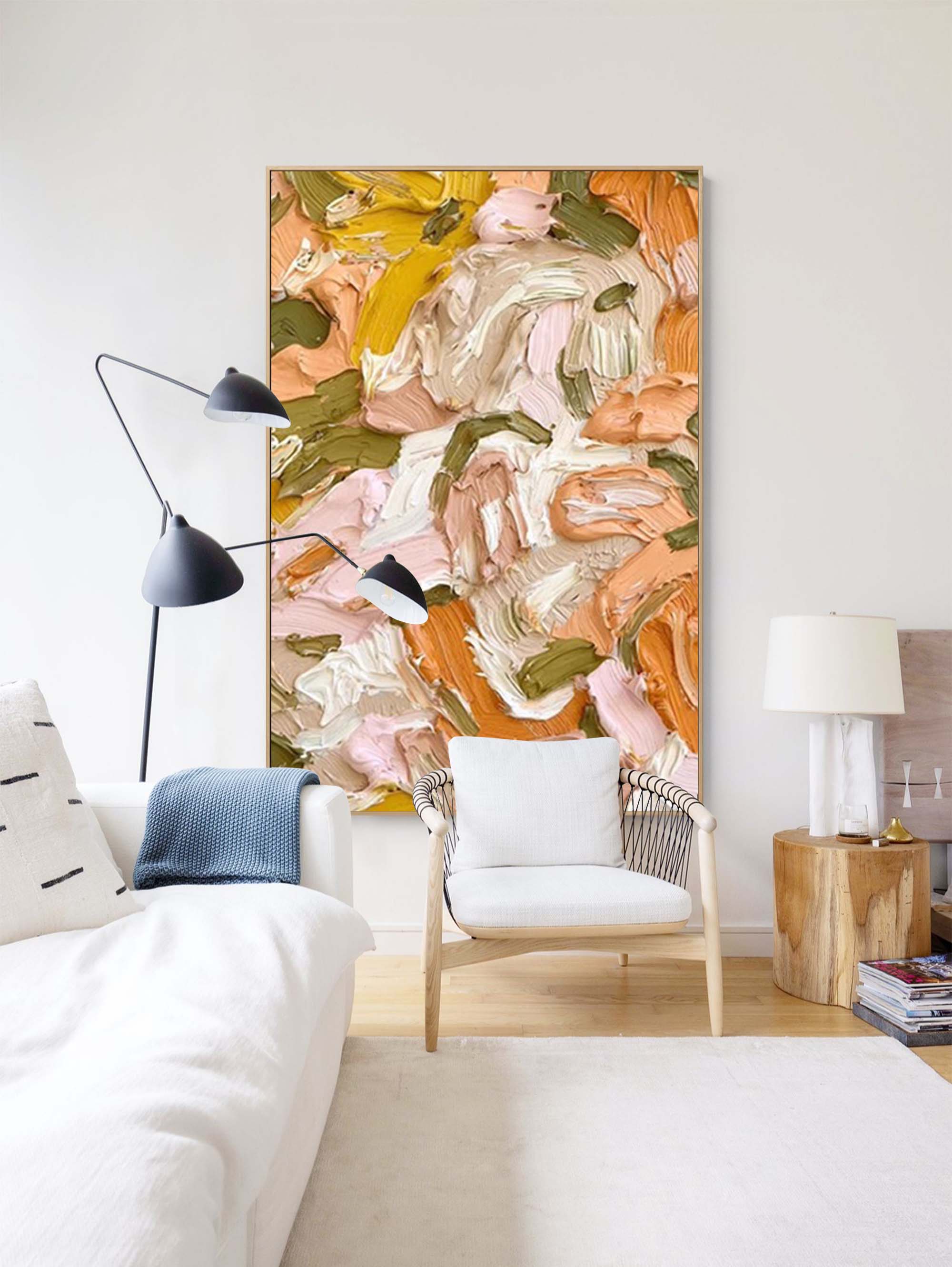 Earthy Marble Abstract Canvas Wall Art
