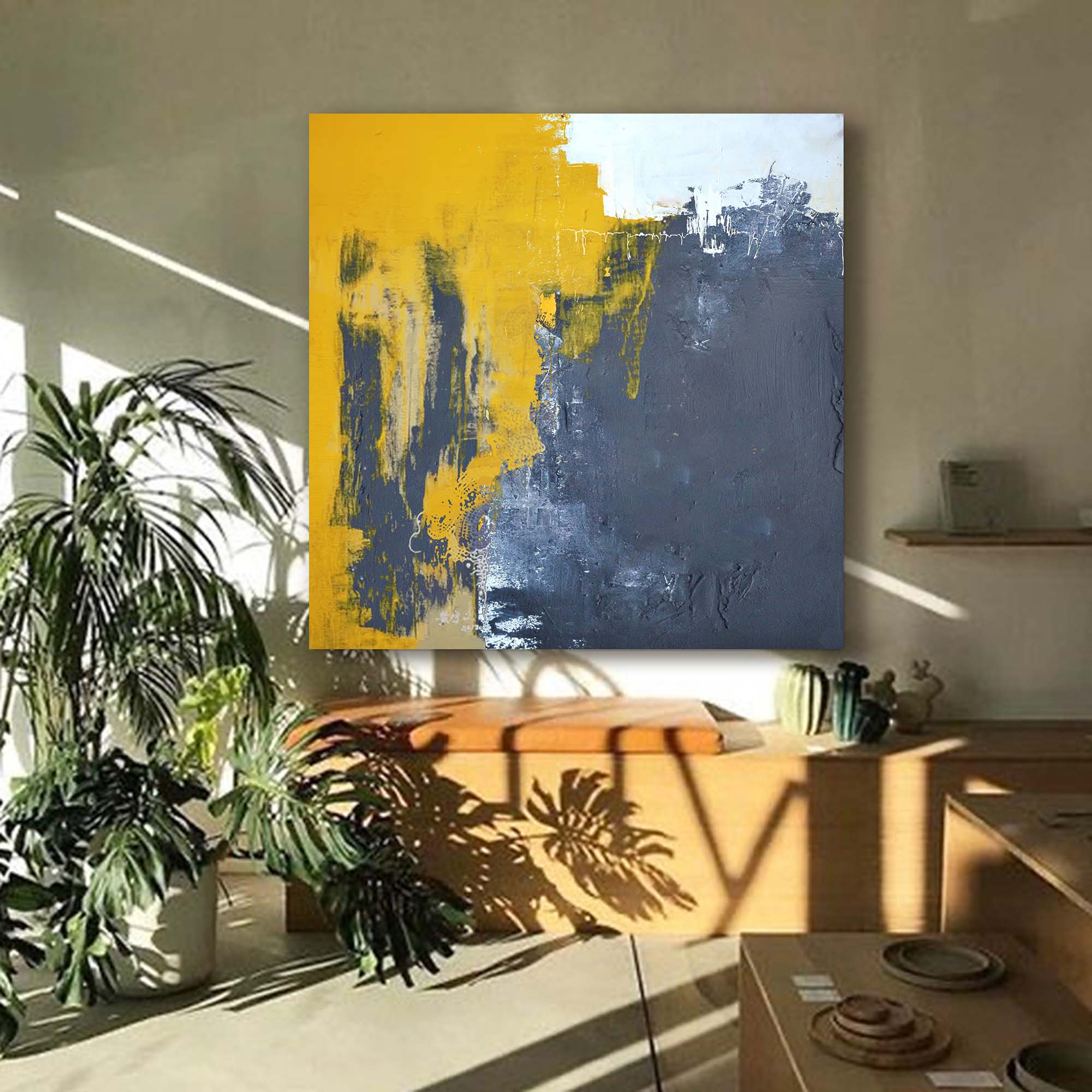 Wall Art Golden Slate Tectonic