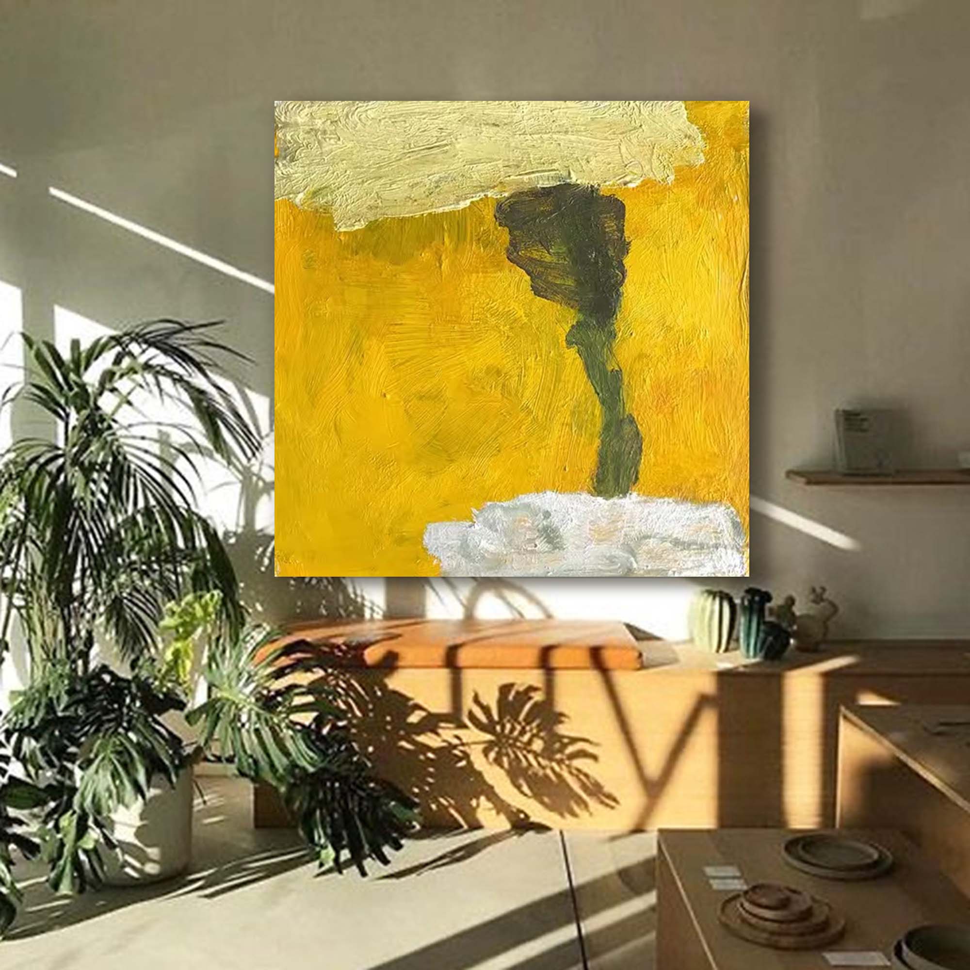 Wall Art Abstract Tree in Gold