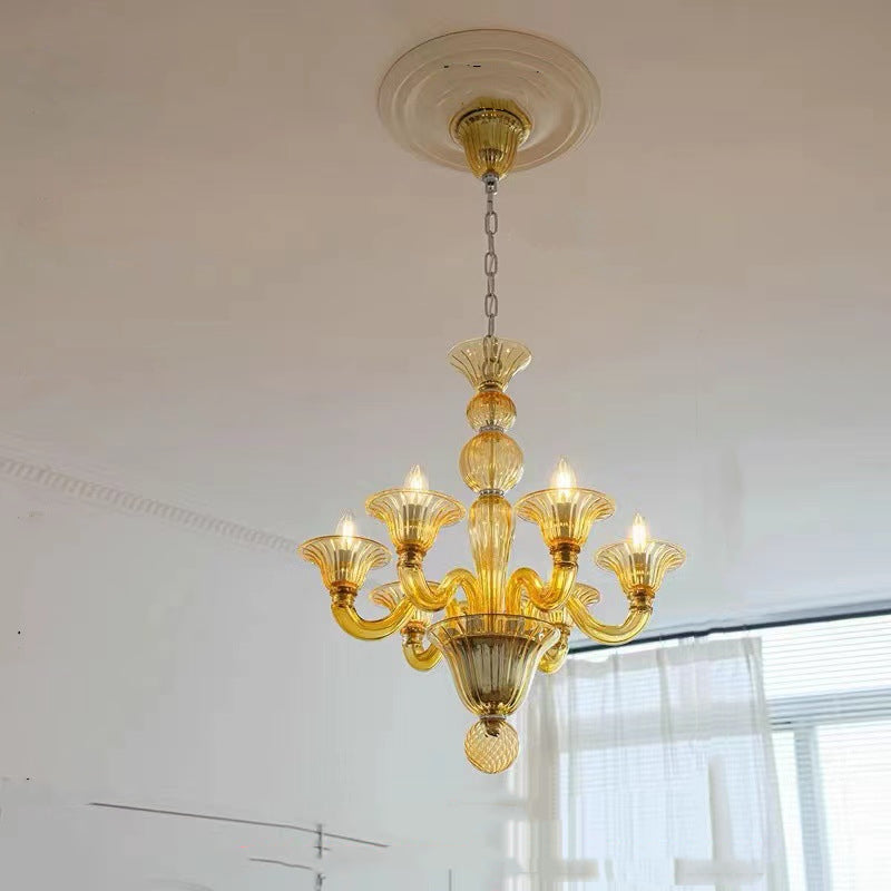 Silva Chandelier Retro Glass Yellow&Green&Clear - Neutralighting
