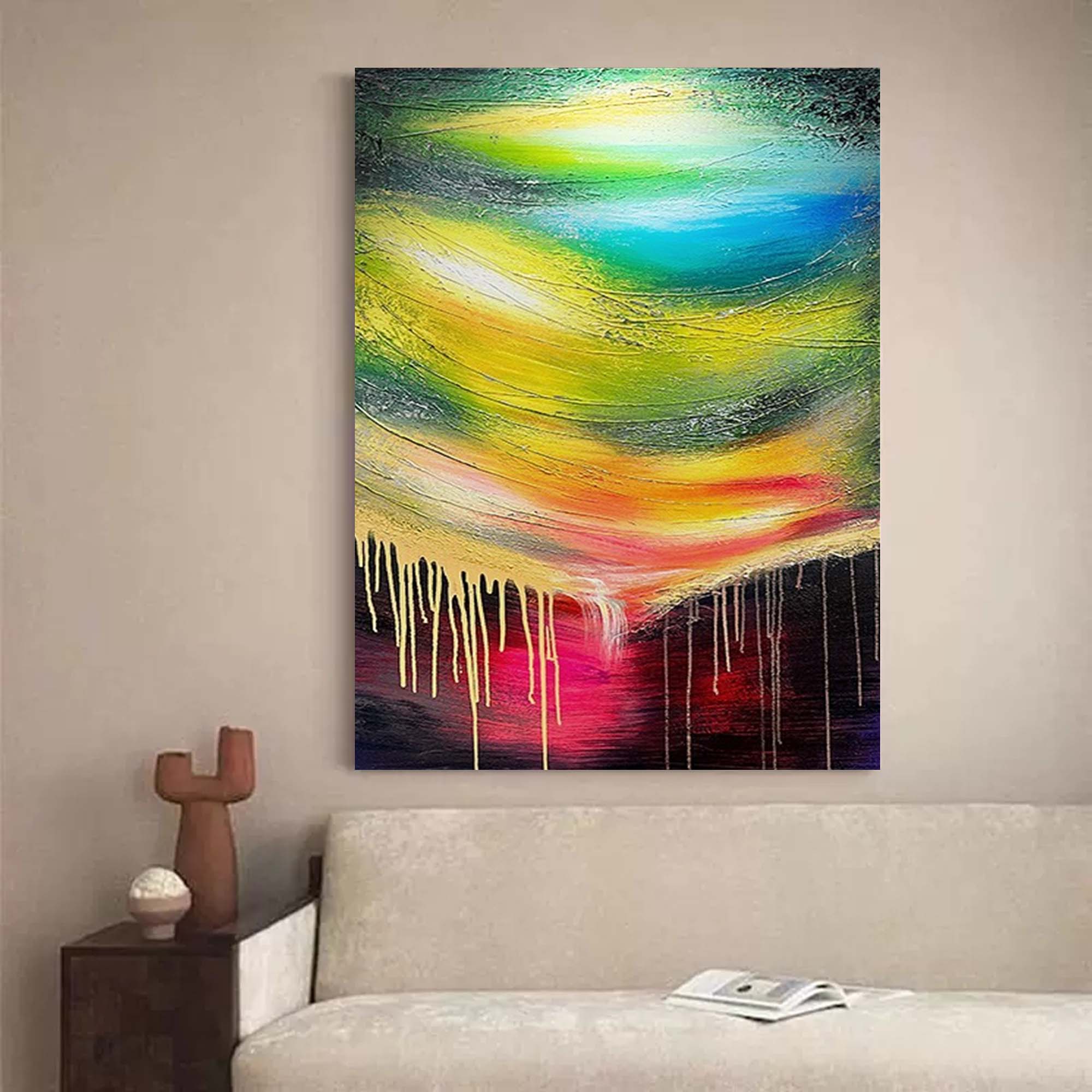 Wall Art Abstract Urban Art Inspired Drip Retro