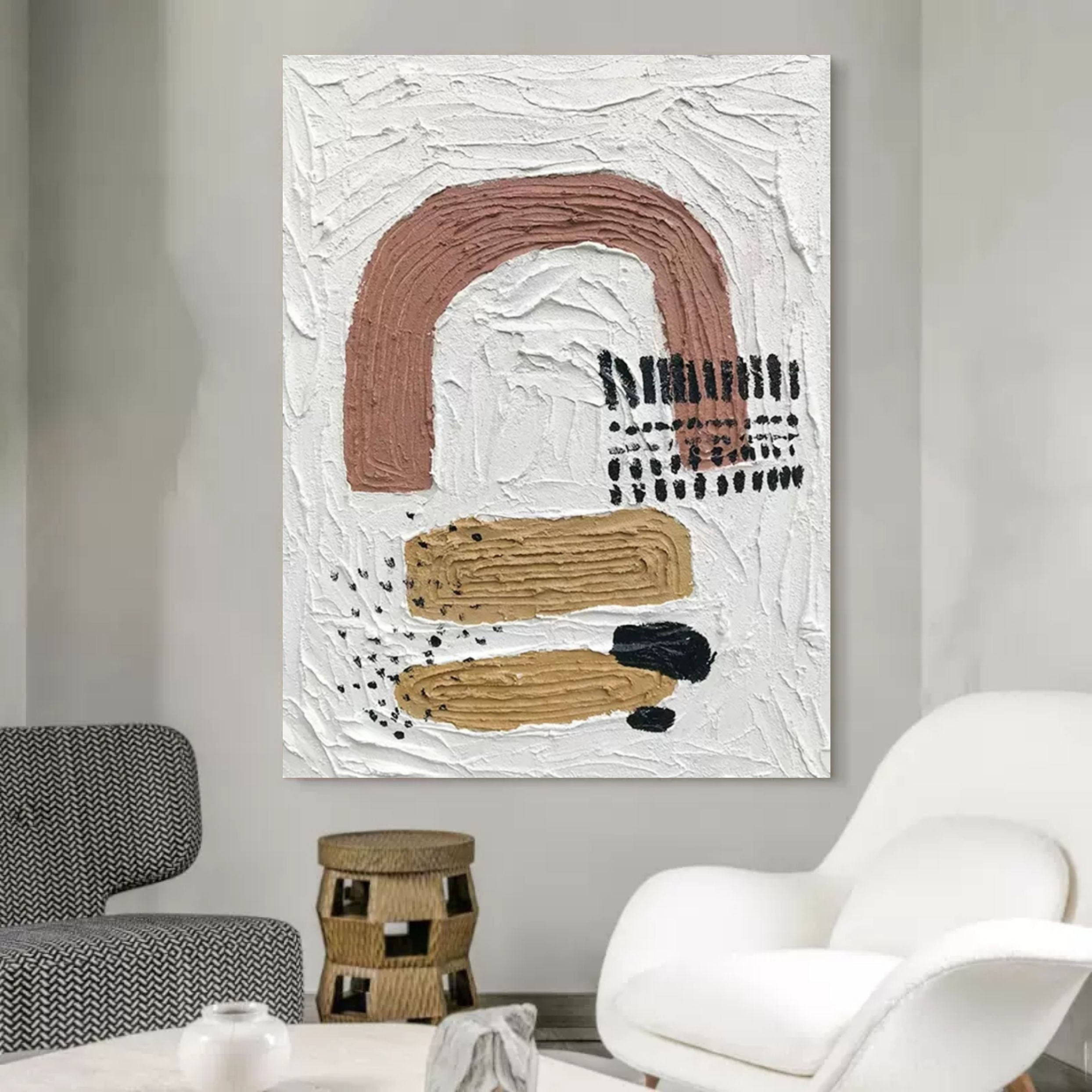 Plaster Art Texture Painting SG097 - Neutralighting