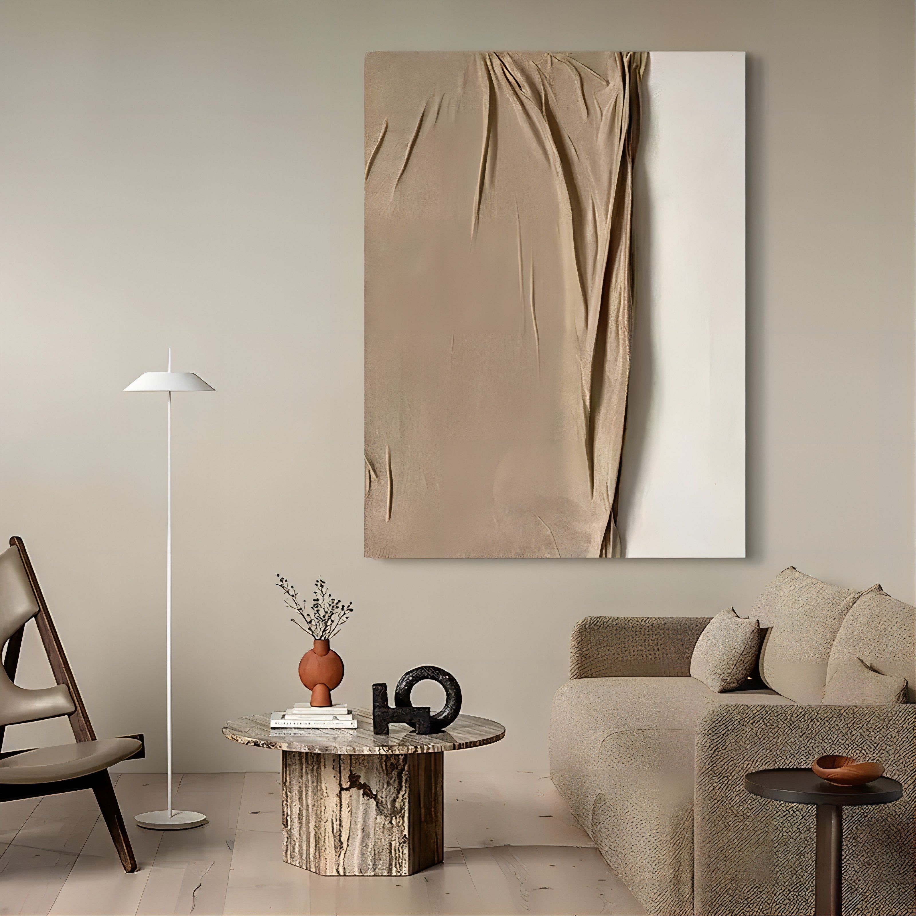 Wall Art Minimalist Warm Serene Fabric