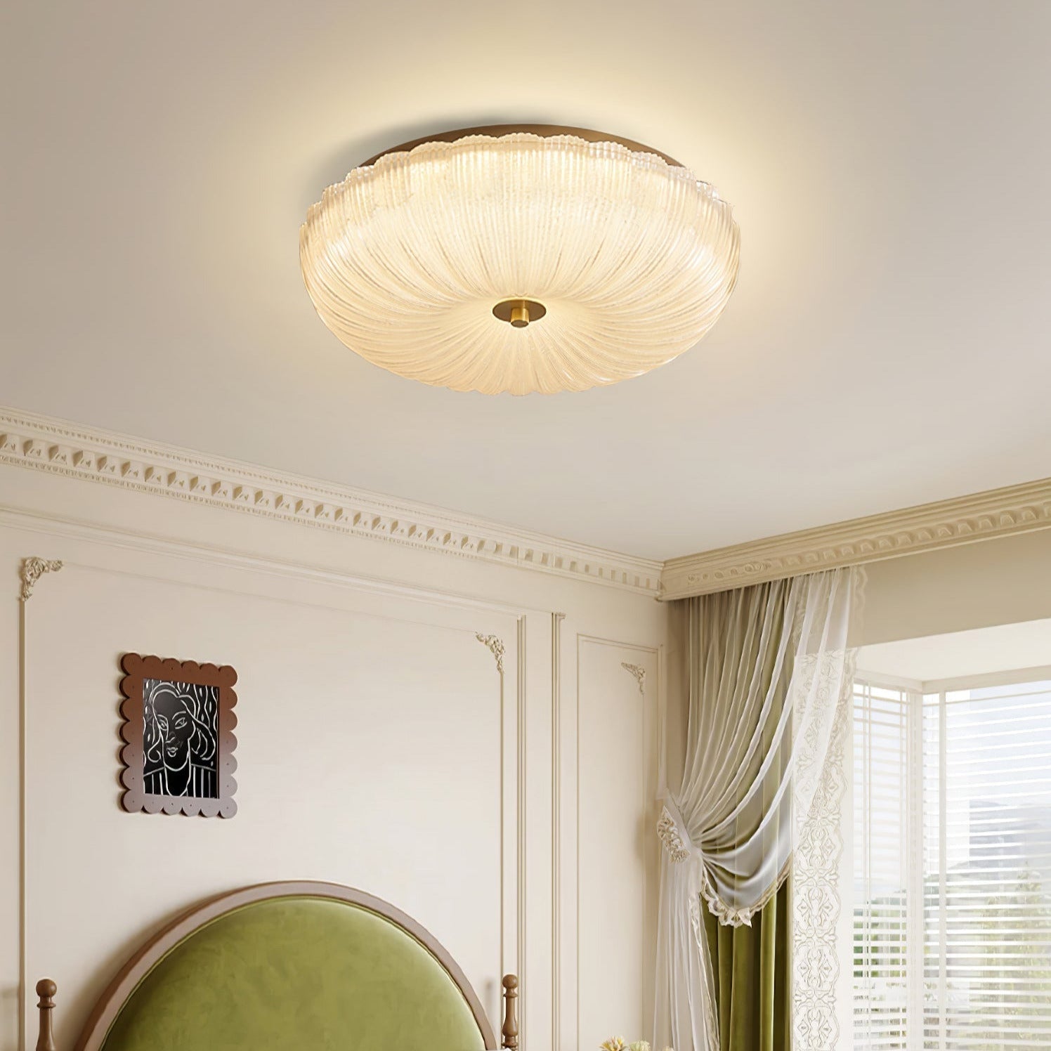 Halo Ceiling Light Ripple Glass - Neutralighting