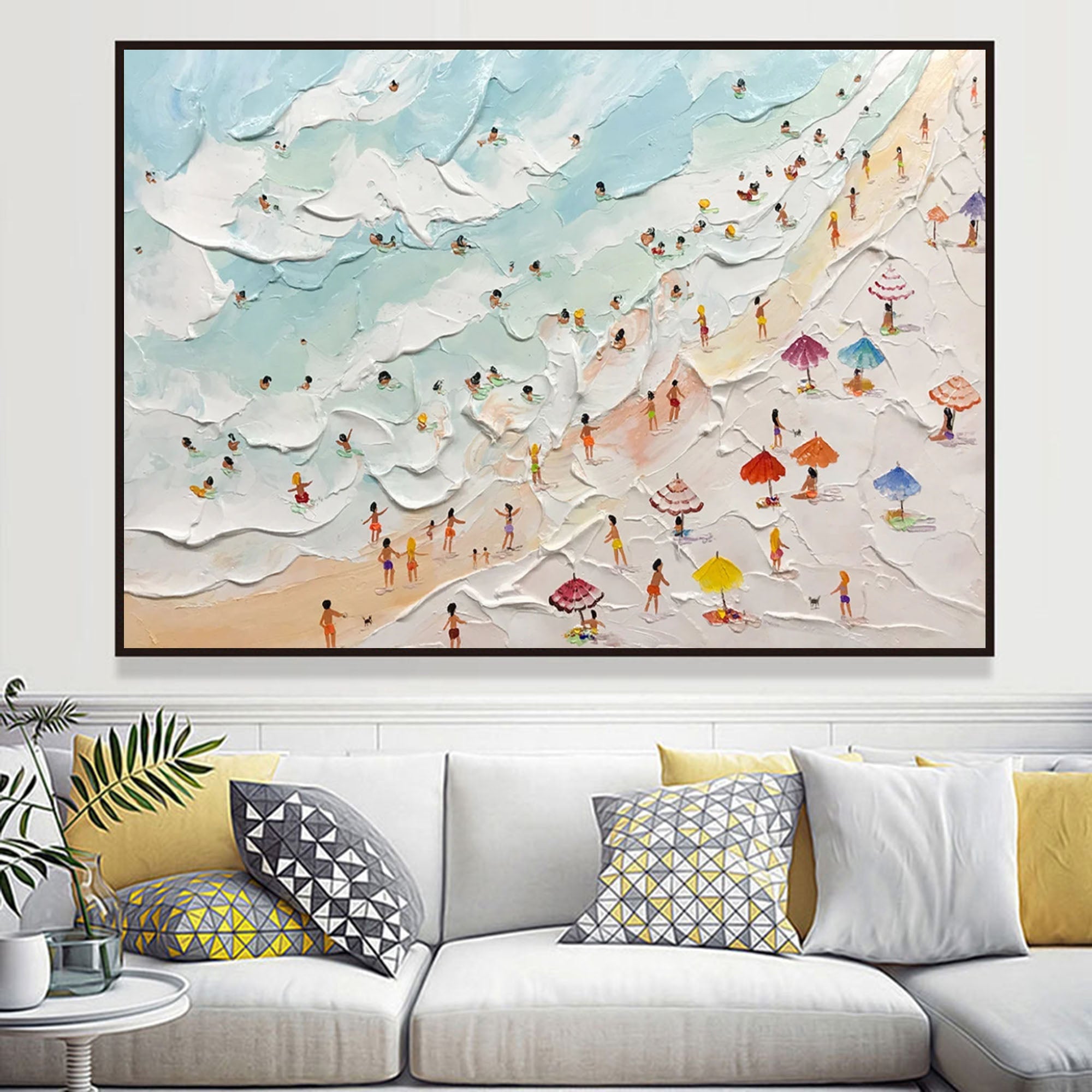 Vacation Plaster Art Texture Wall Art