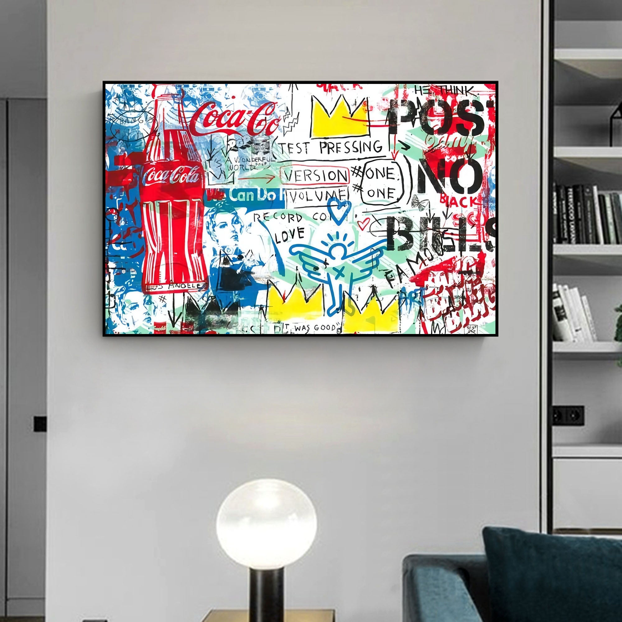 Wall Art Abstract Graffiti Vibrant Hand Drawn