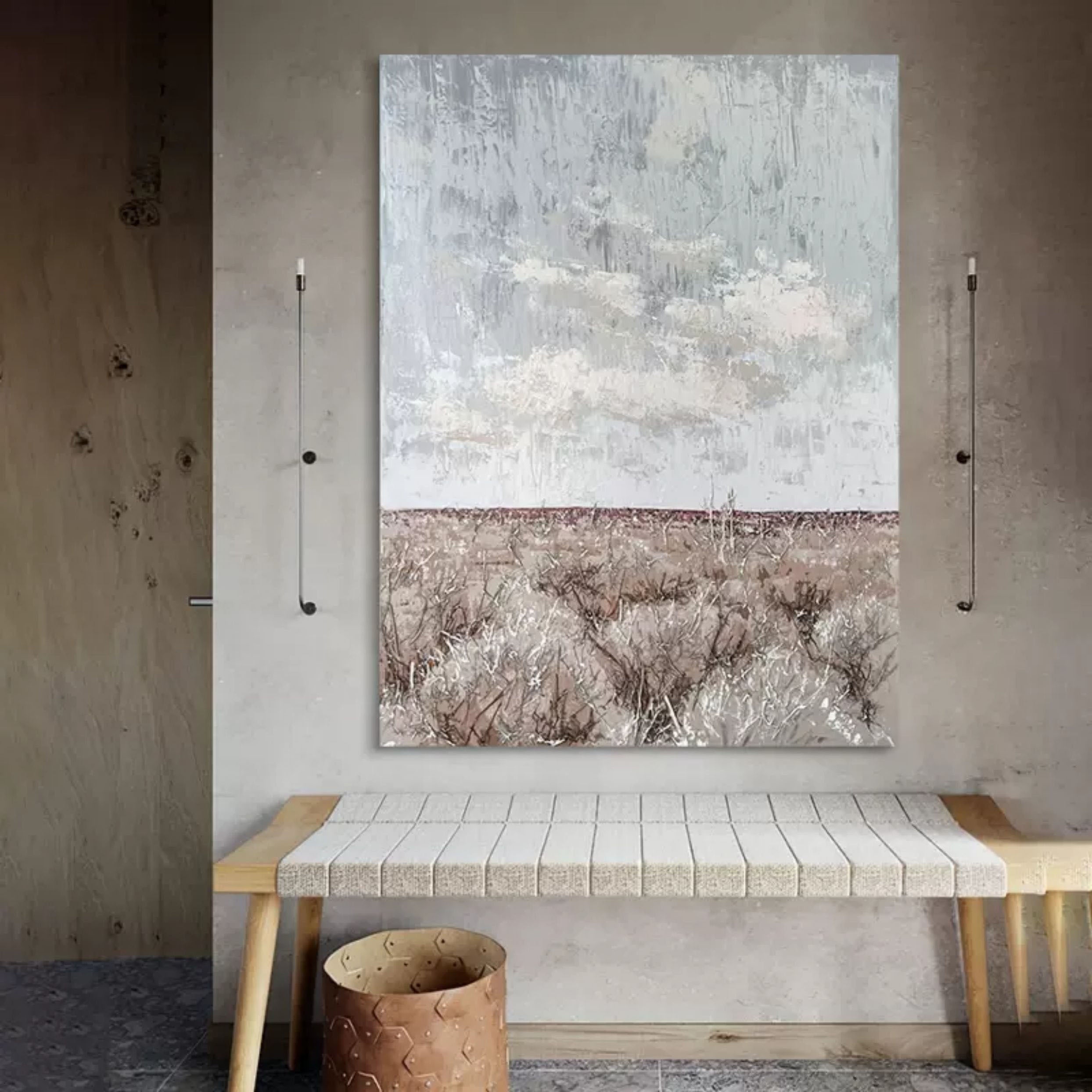 Wall Art Square Abstract Prairie Horizon