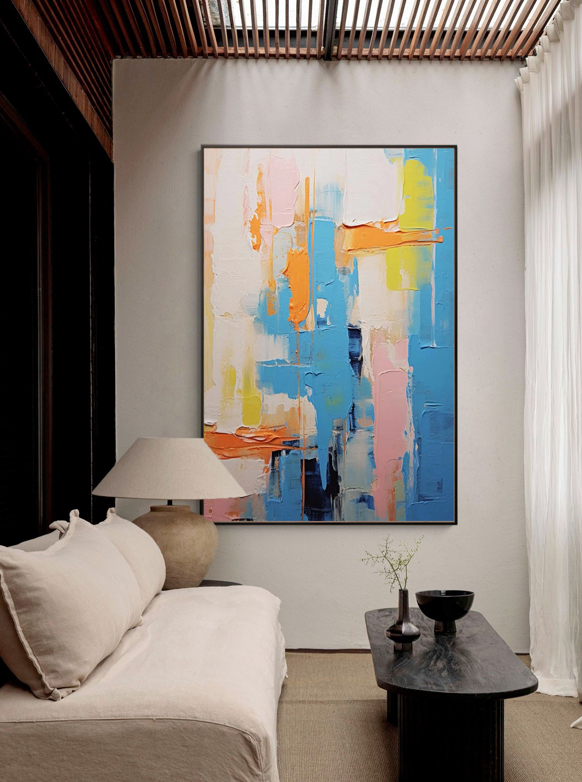 Abstract Canvas Art AB039 - Neutralighting