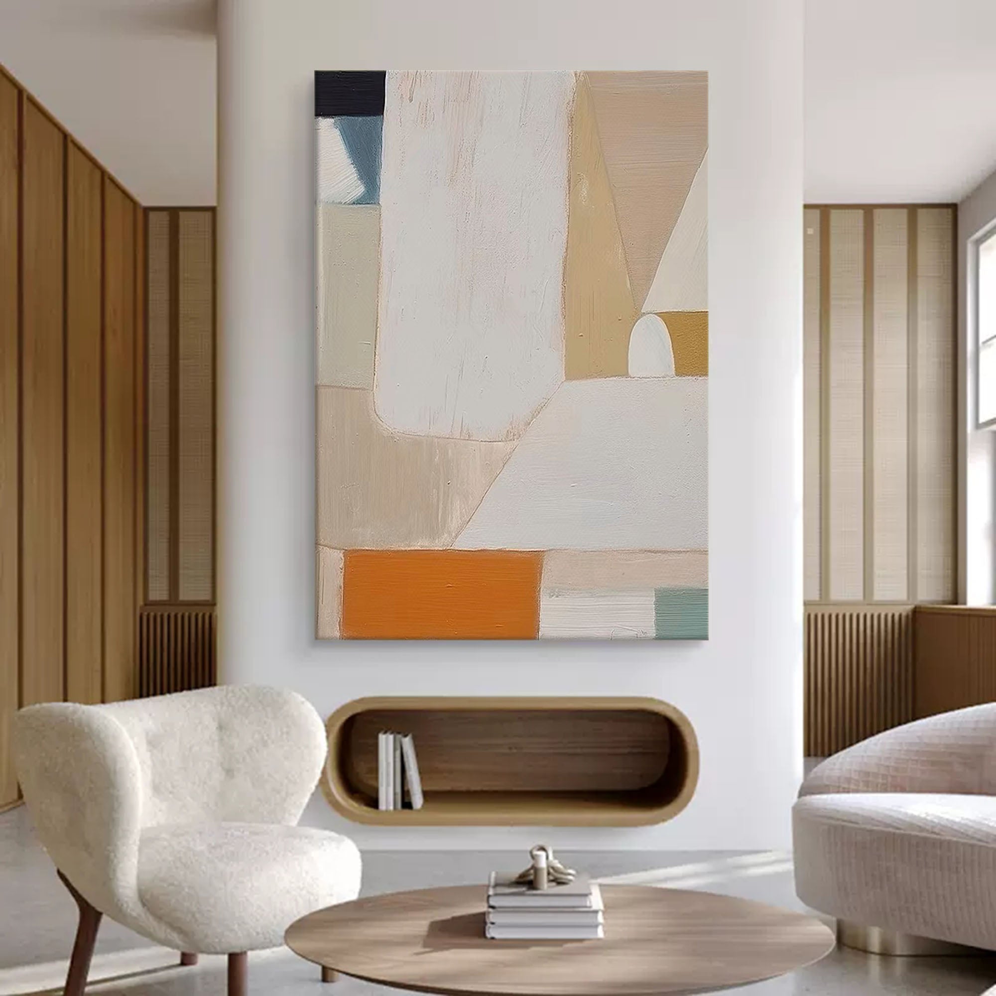 Abstract Canvas Art AB048 - Neutralighting
