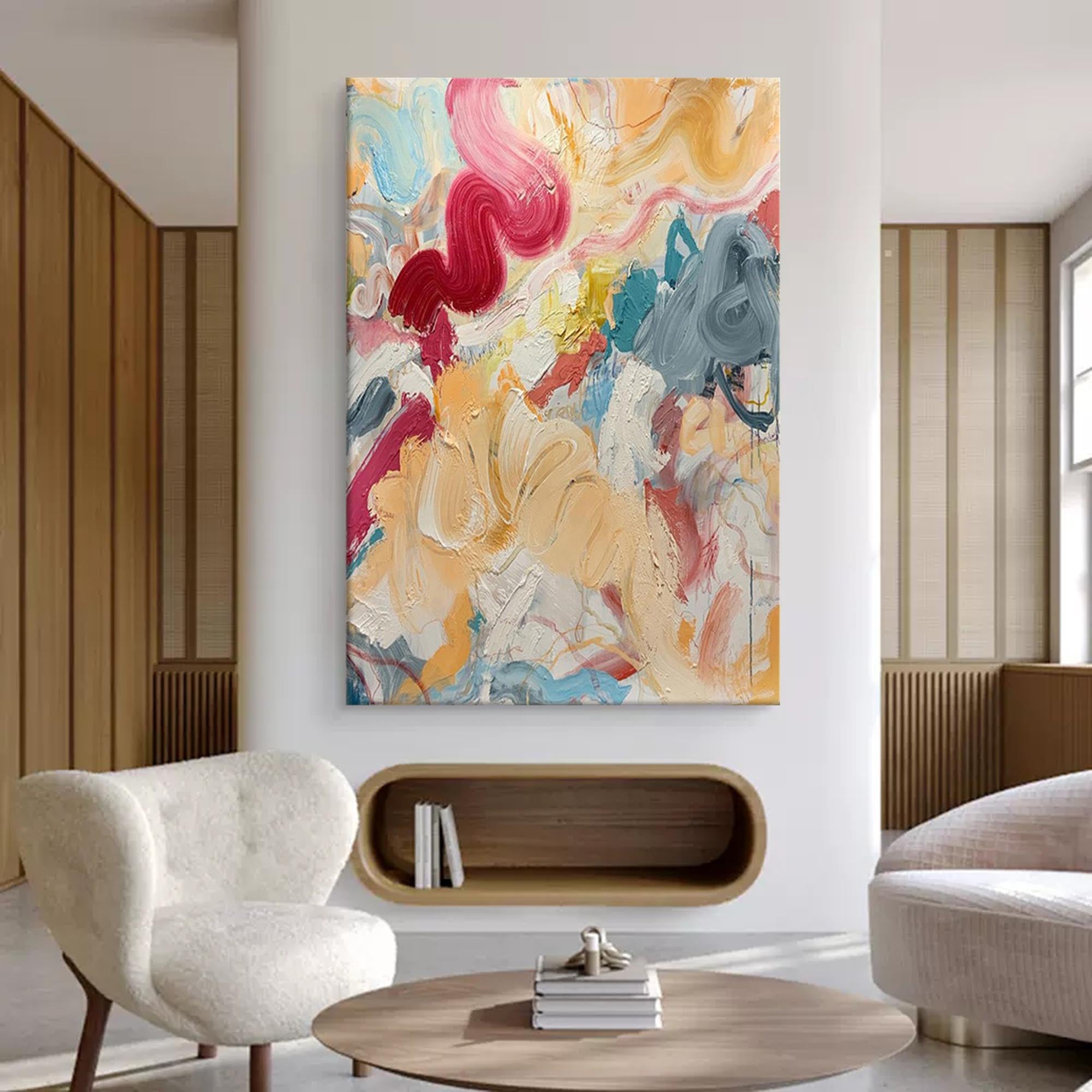 Wall Art Abstract Expressionist Maximalist Decor