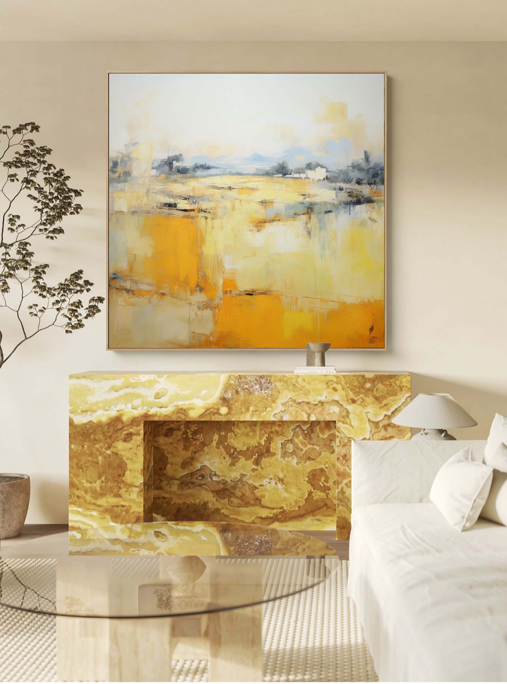 Abstract Canvas Art AB058 - Neutralighting