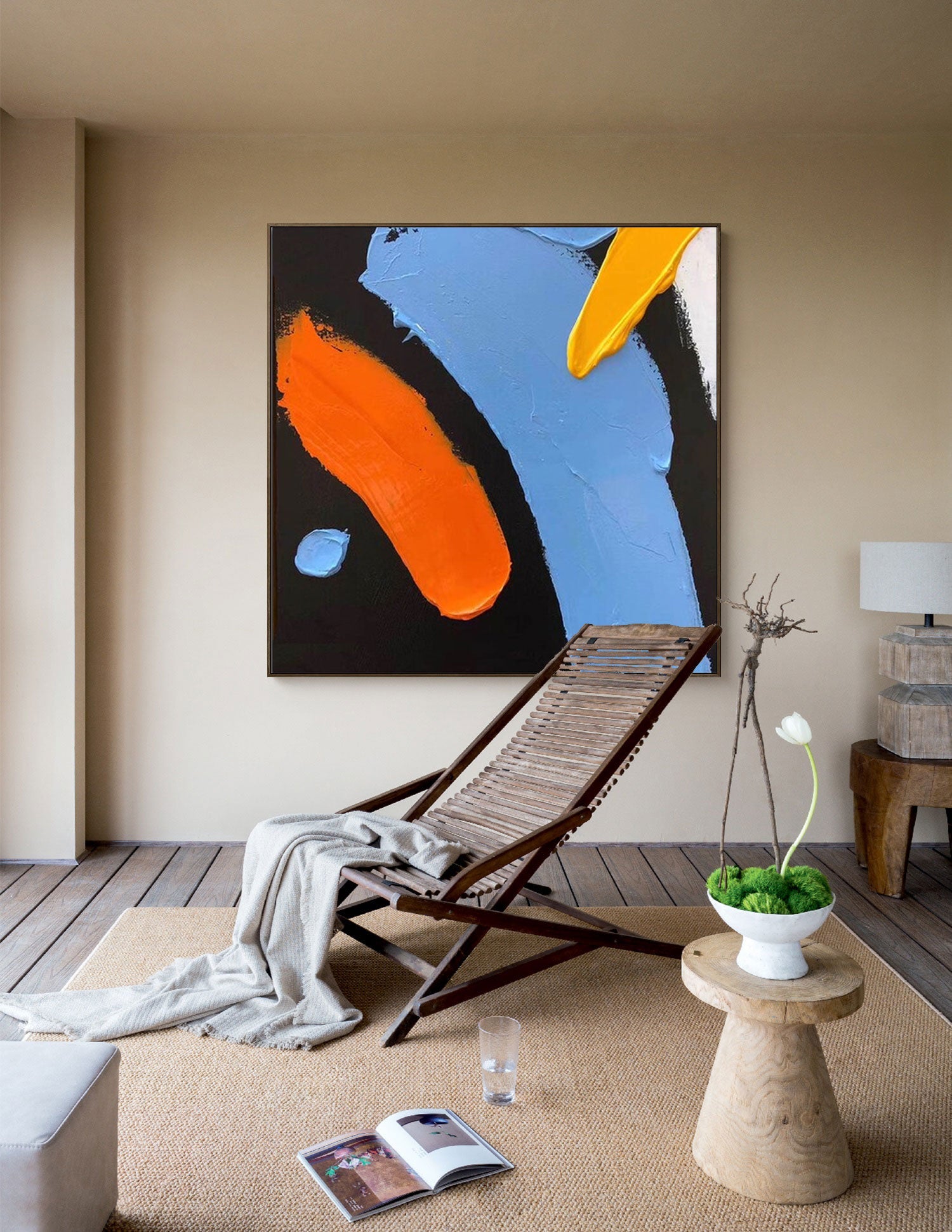 Bold Color Stroke Abstract Canvas Wall Art