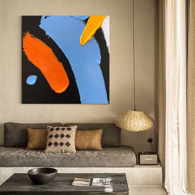 Bold Color Stroke Abstract Canvas Wall Art