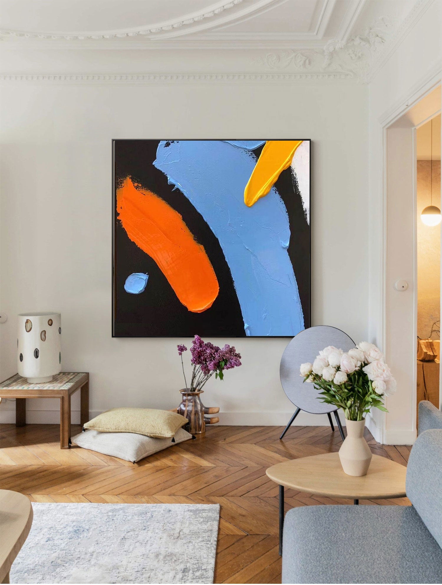 Bold Color Stroke Abstract Canvas Wall Art