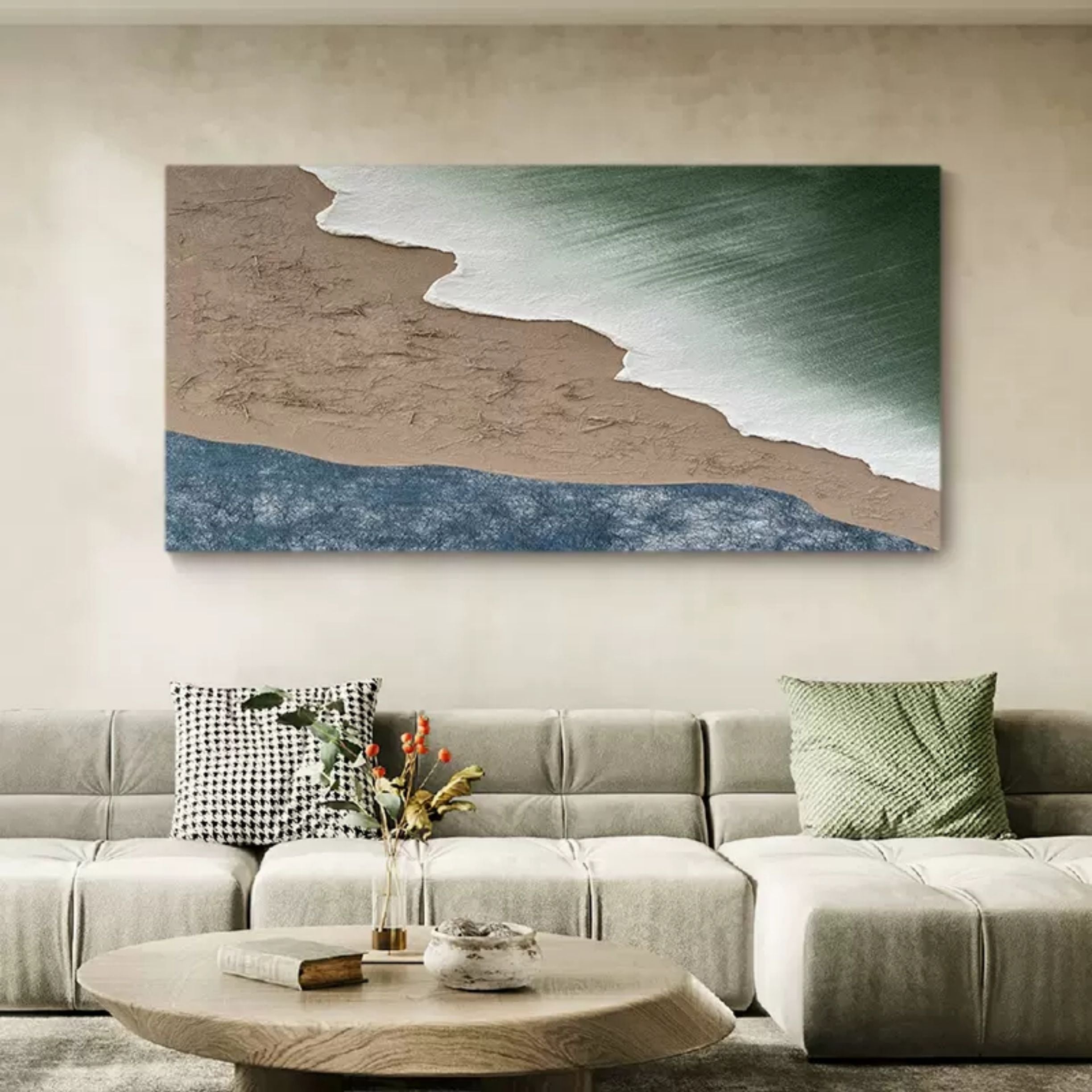 Wall Art Plaster Landscape Moody Modern