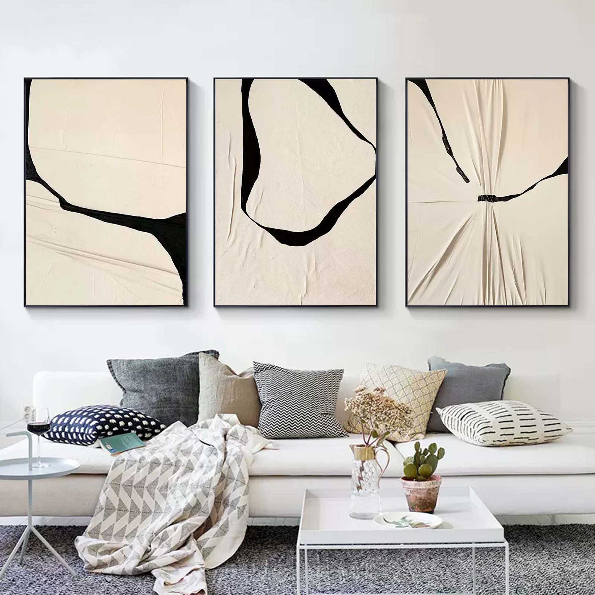 Abstract Painting Set of 3 SP122 - Neutralighting
