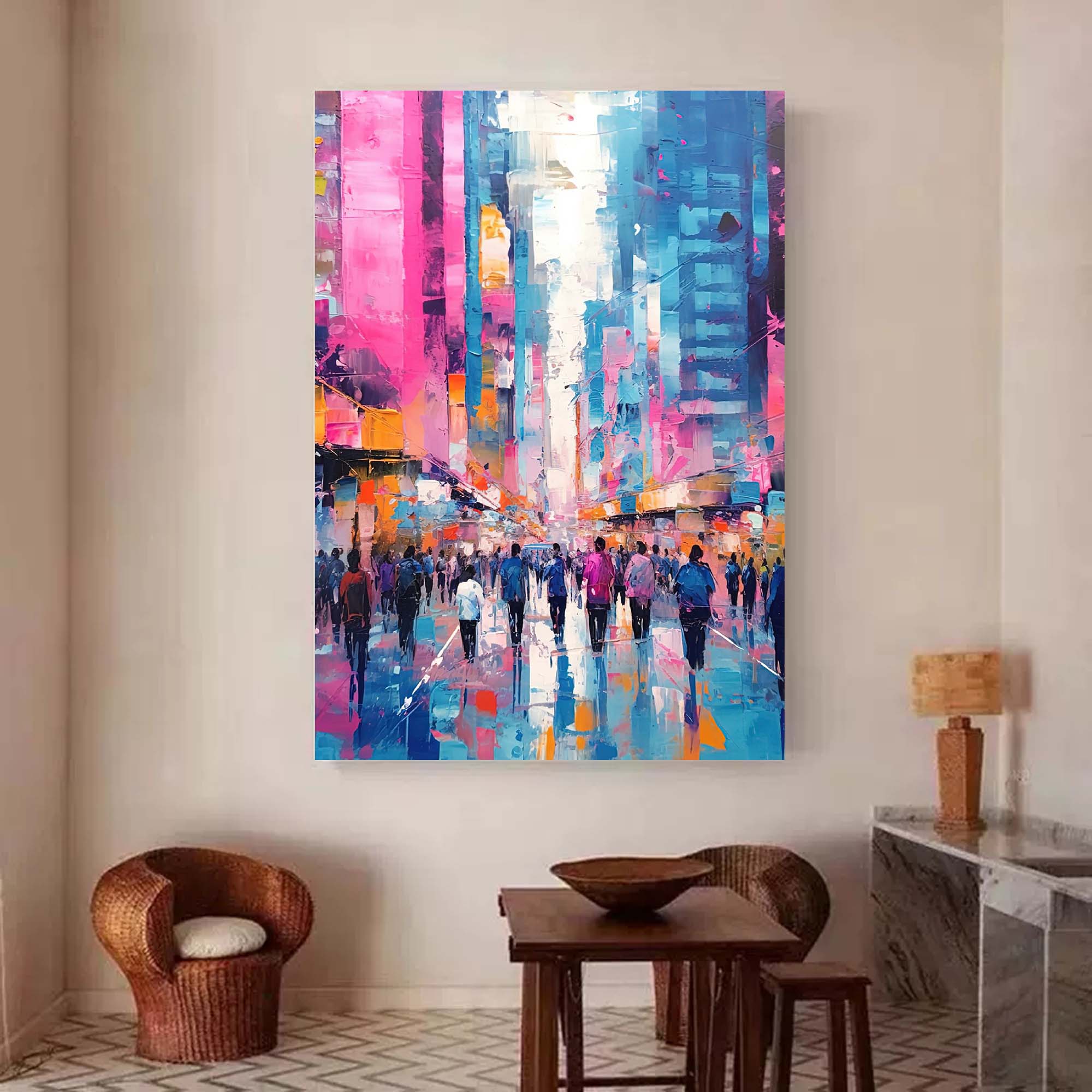 Wall Art Architecture Contemporary Bustling Urban