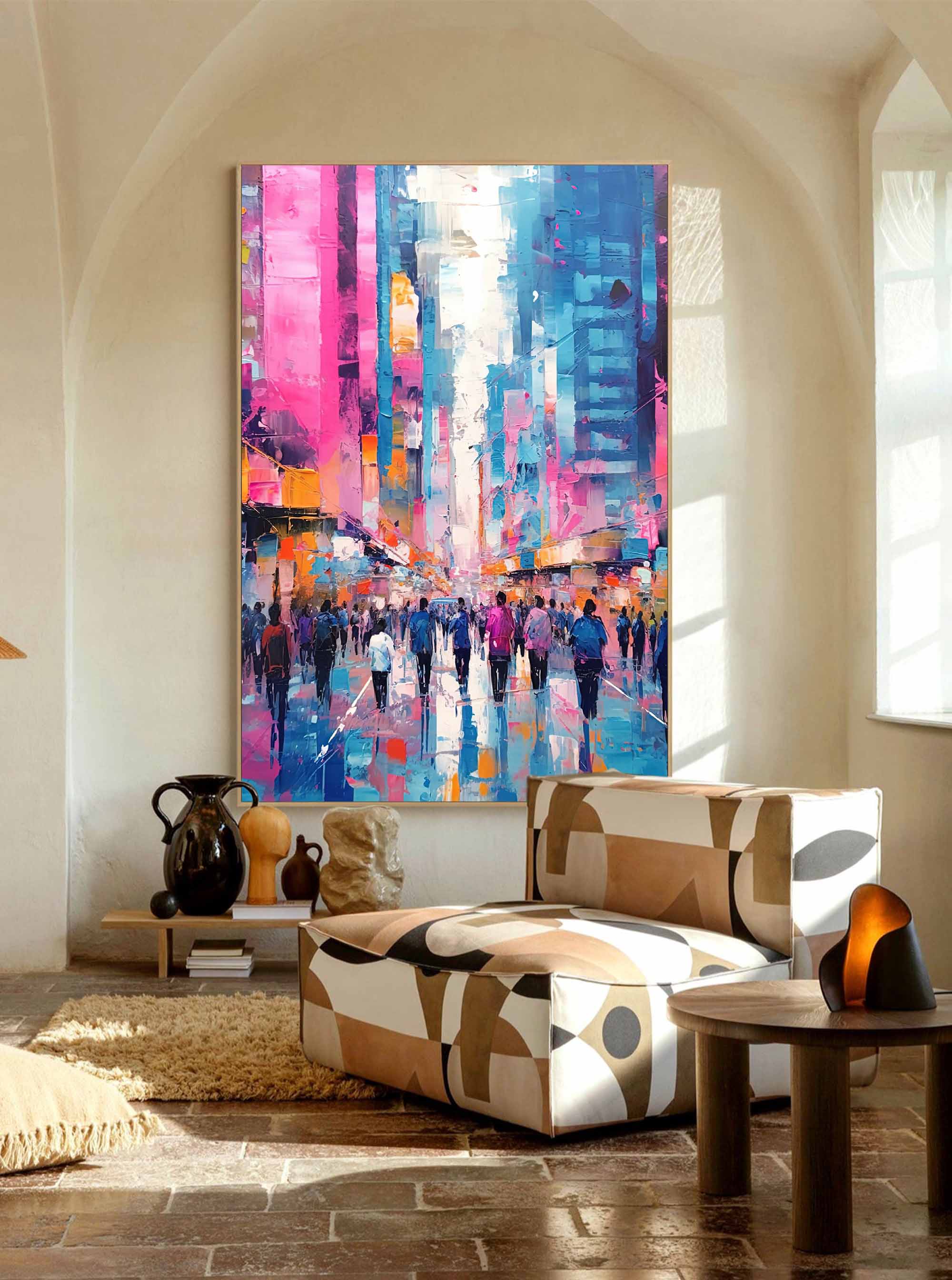 Wall Art Architecture Contemporary Bustling Urban