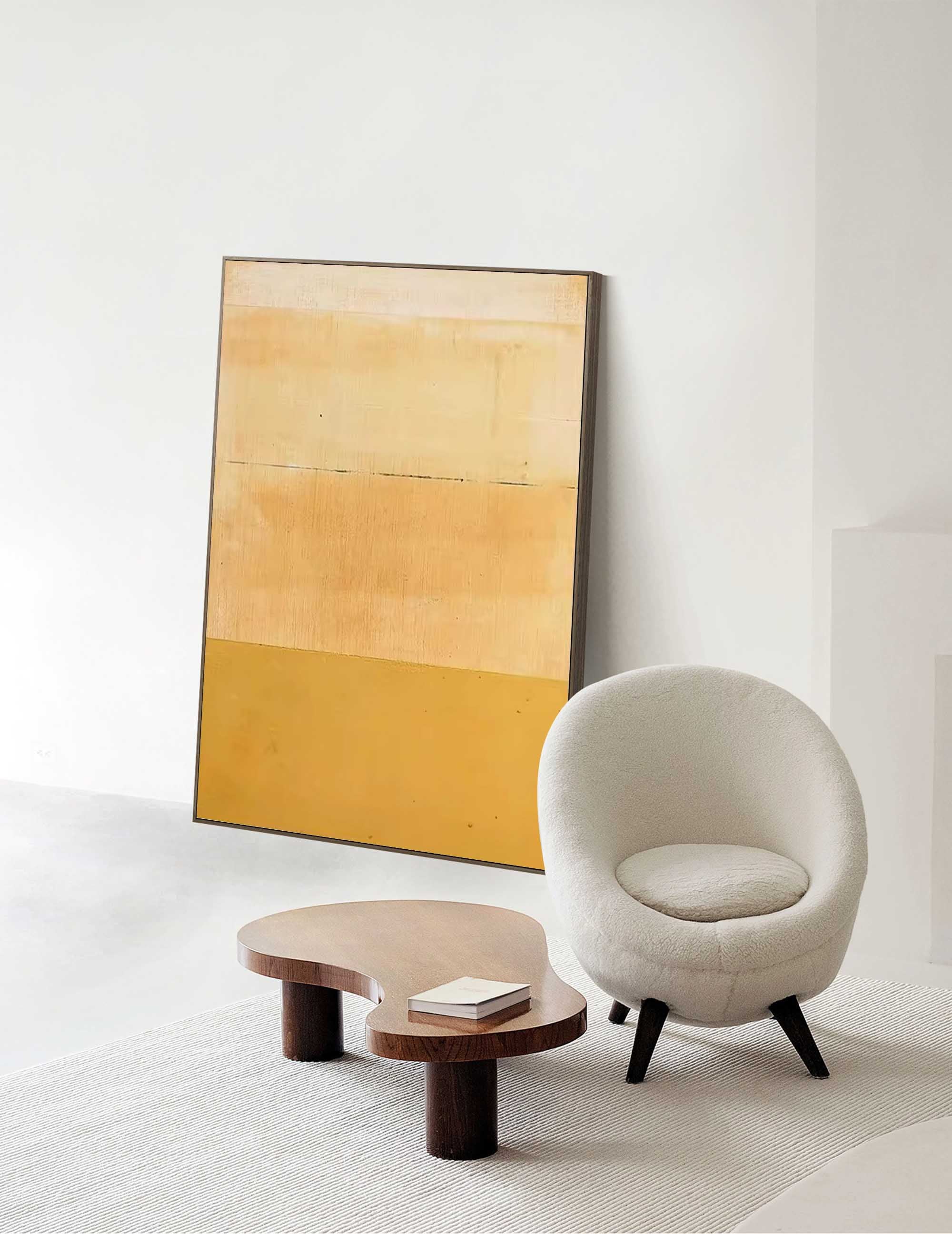 Wall Art Minimalist Ochre Horizon