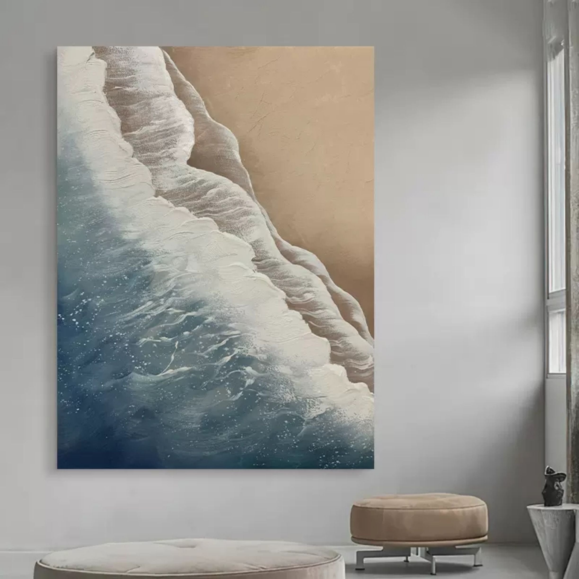 Plaster Art texture painting TX003 - Neutralighting