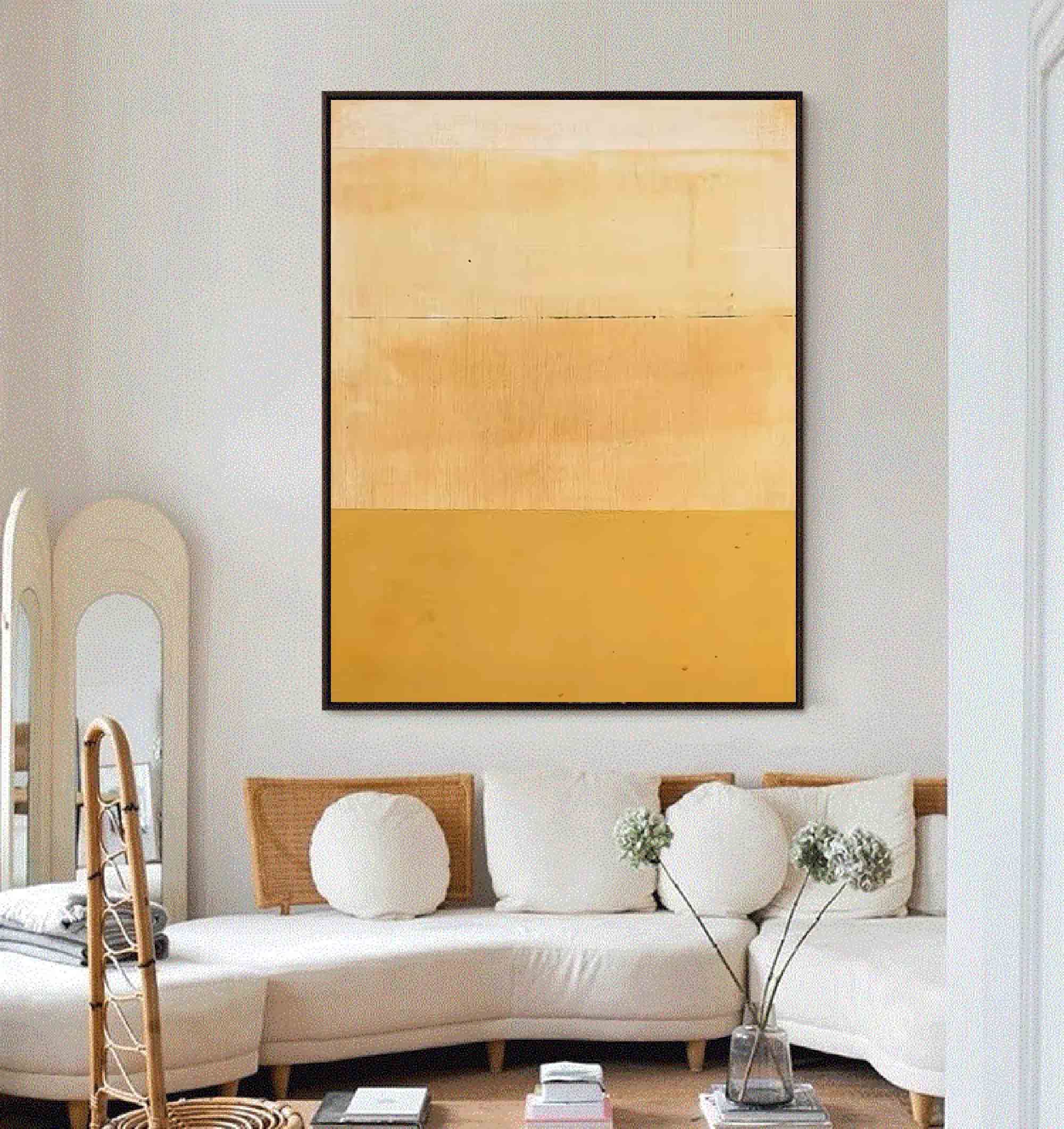 Wall Art Minimalist Ochre Horizon