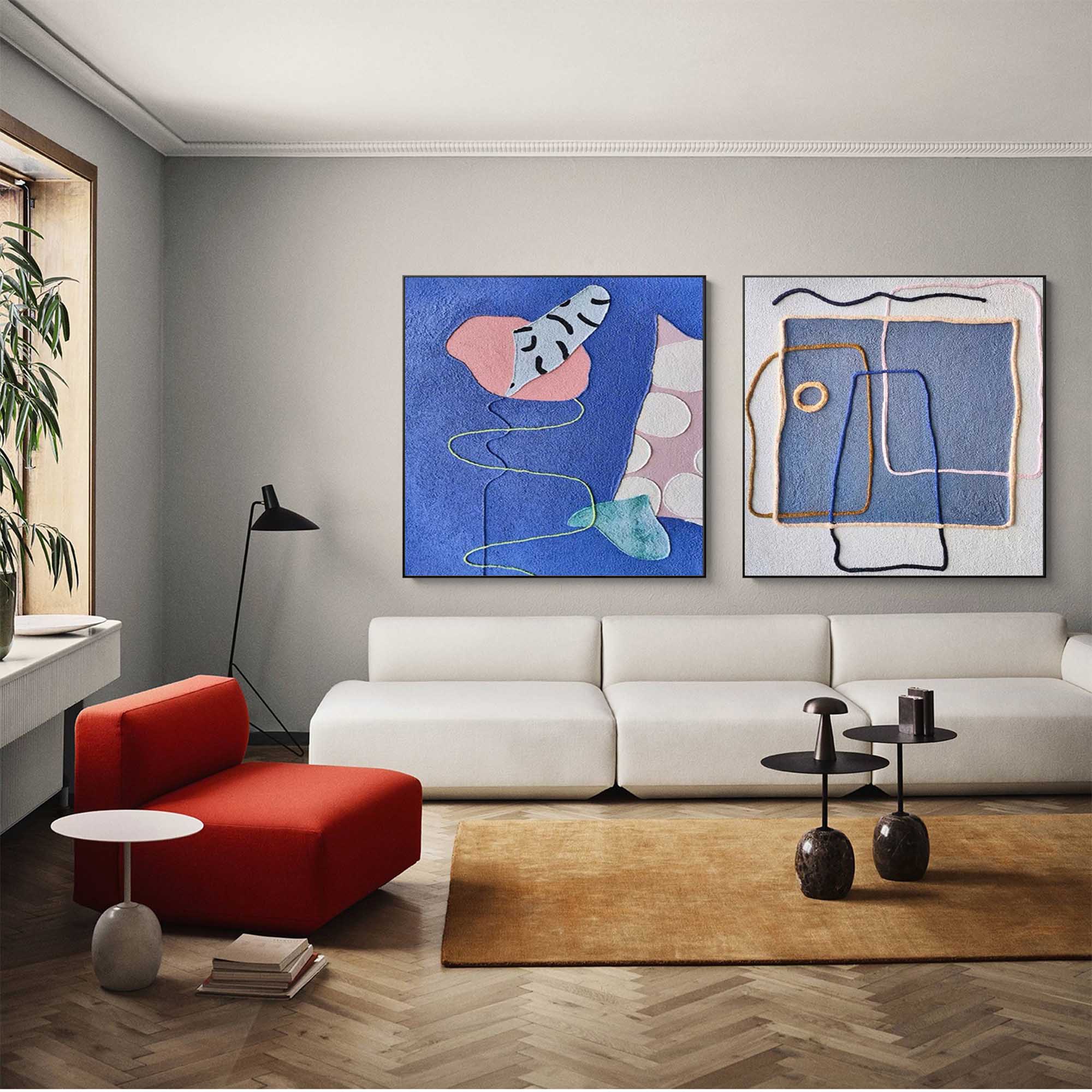 Abstract Canvas Art AB053 - Neutralighting