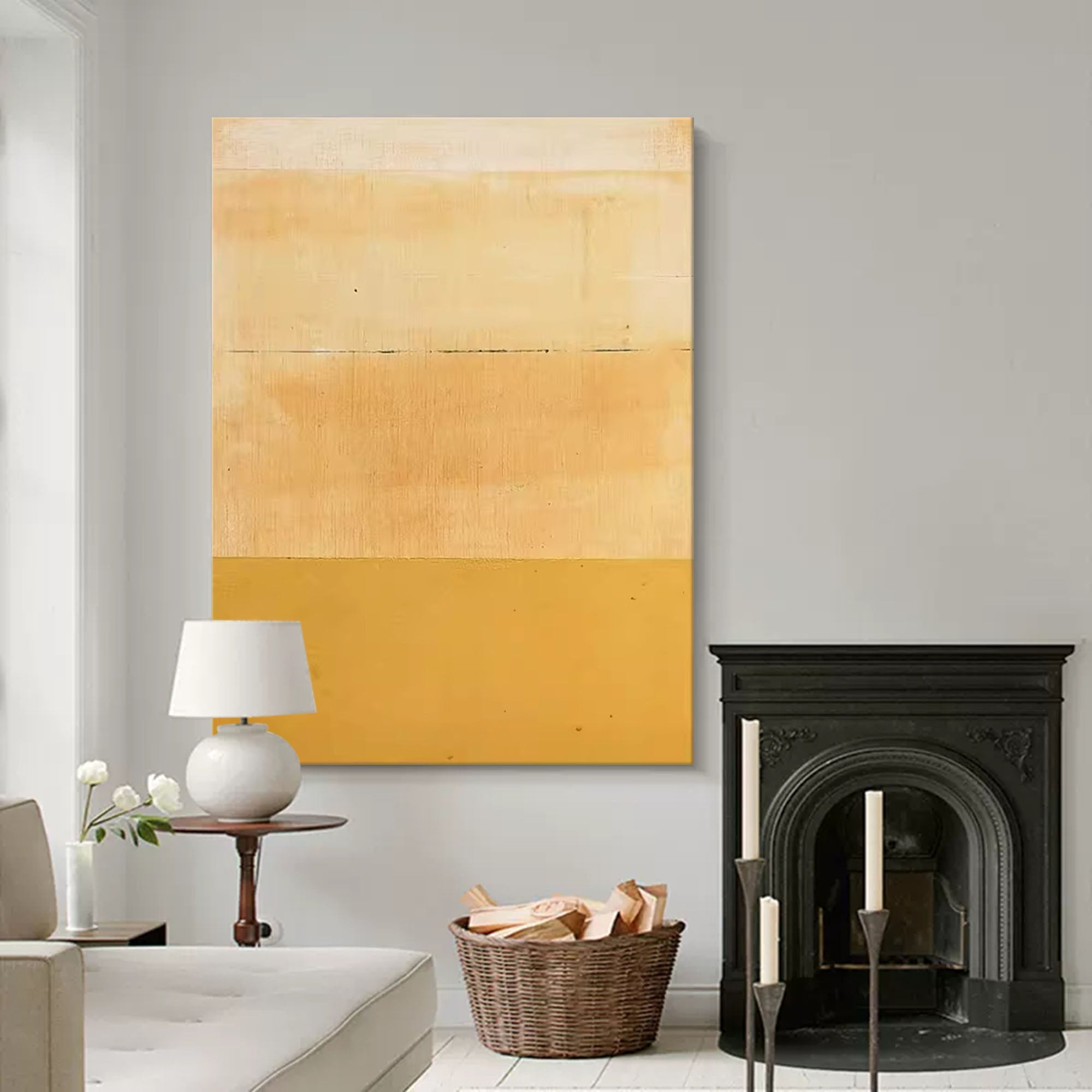 Wall Art Minimalist Ochre Horizon