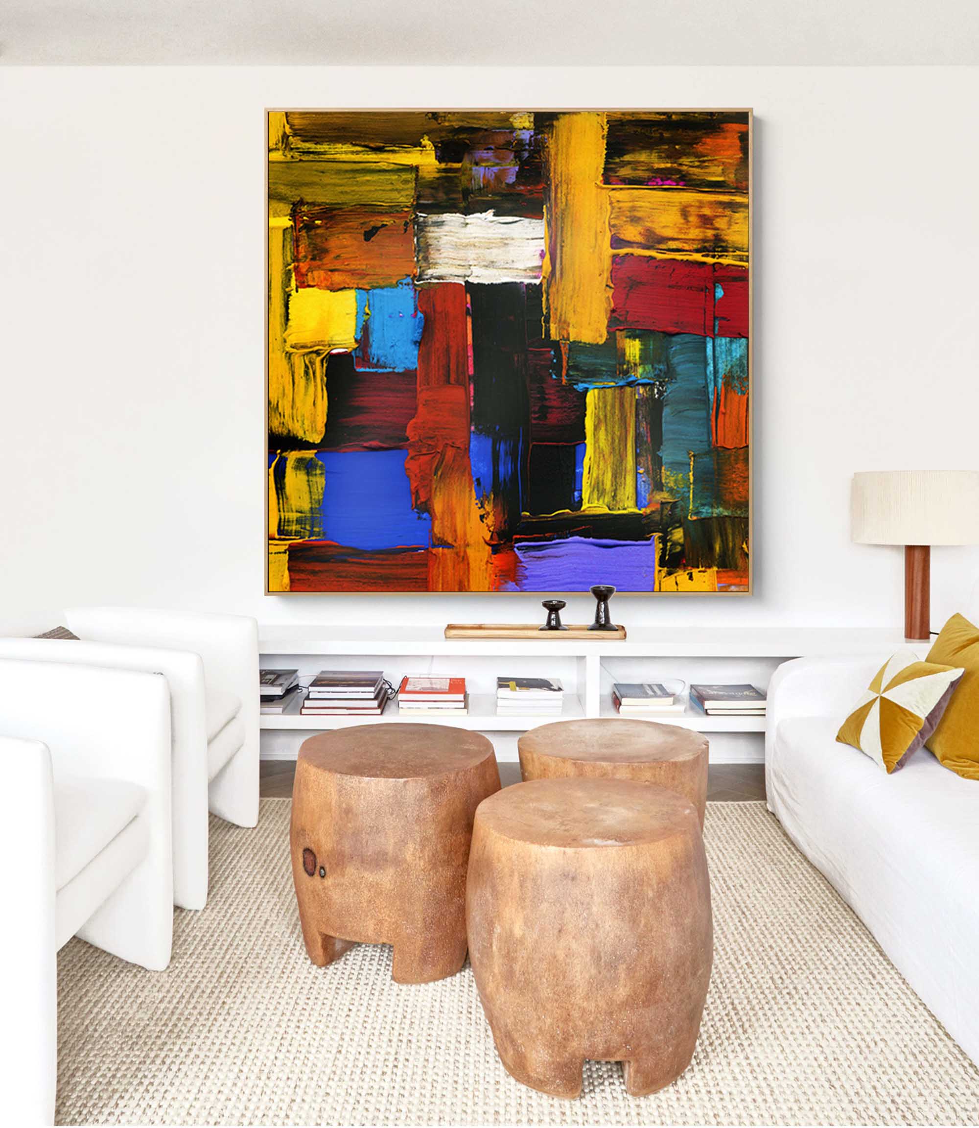 Wall Art Impasto Abstract Layer Maximalist
