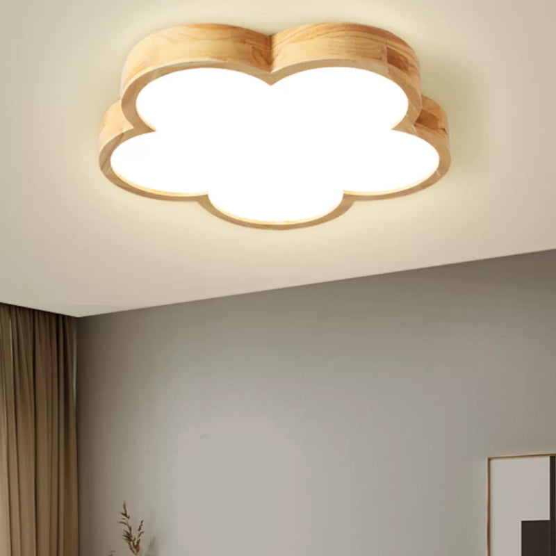 Aria Modern Flush Mount Ceiling Light Wood Living Room/Bedroom - Neutralighting
