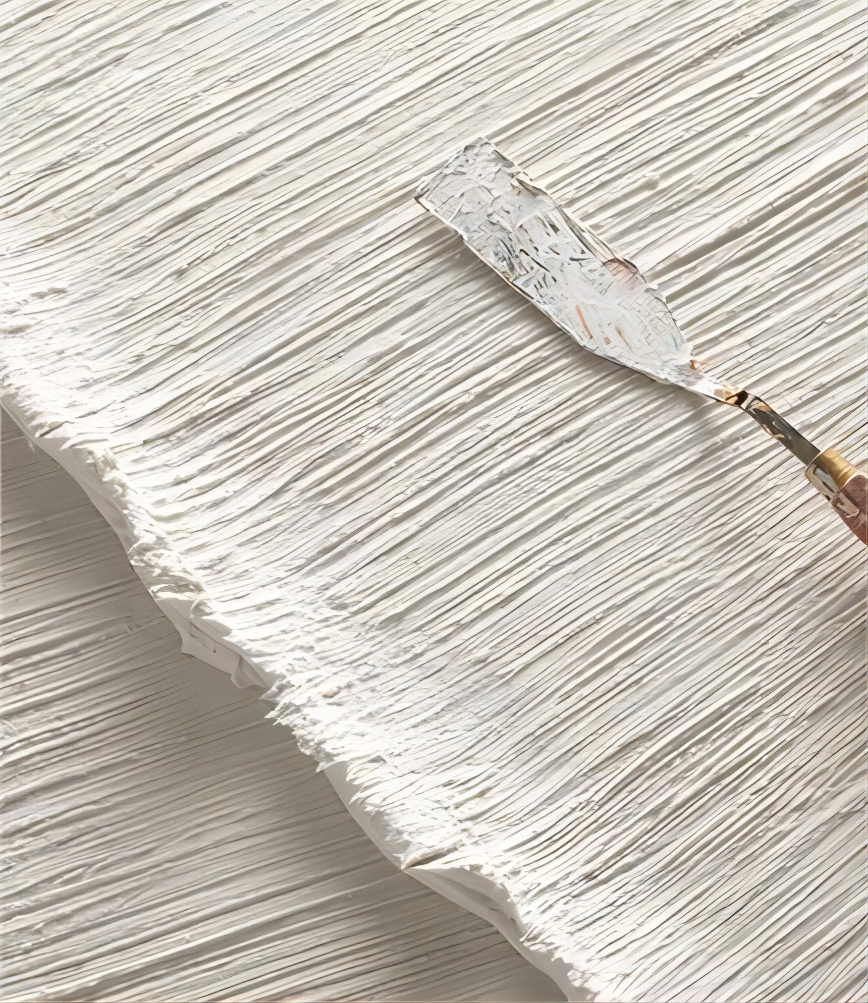 Wall Art Minimalist White Textured Wave