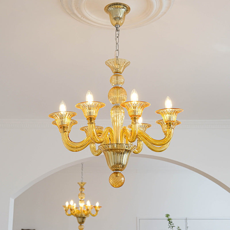 Silva Chandelier Retro Glass Yellow&Green&Clear - Neutralighting