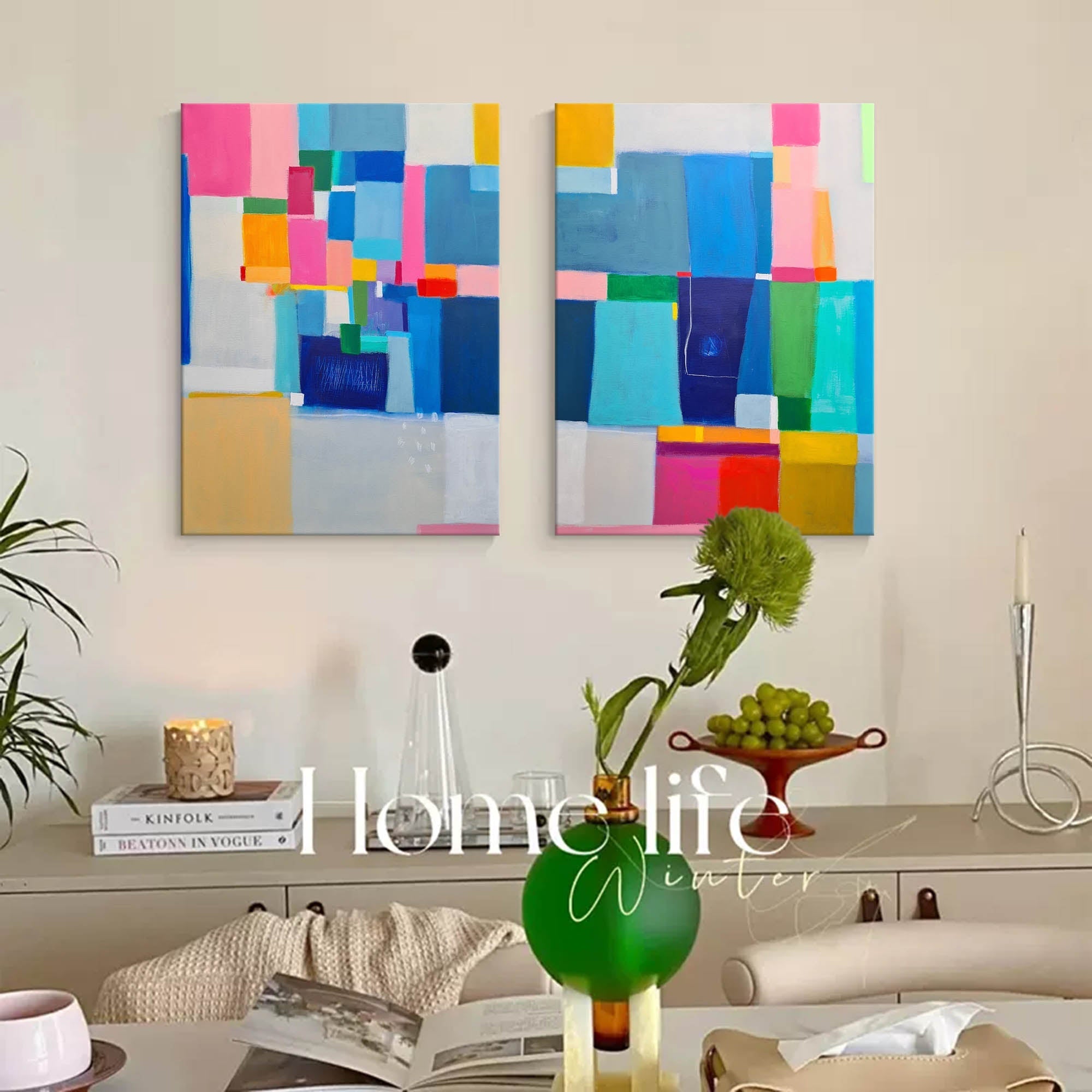 Abstract Canvas Art AB008 - Neutralighting
