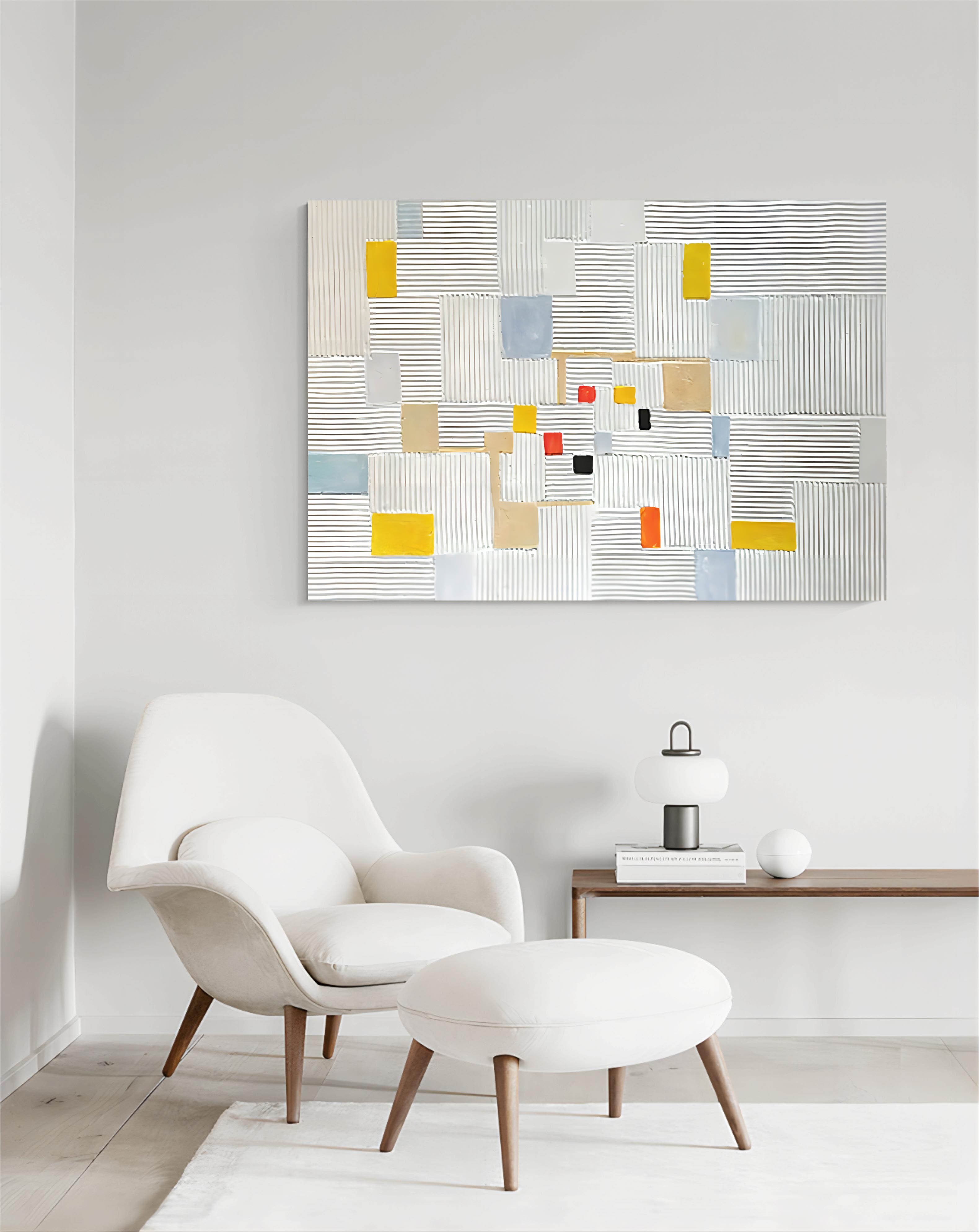 Wall Art Playful Energetic Geometric Stripe
