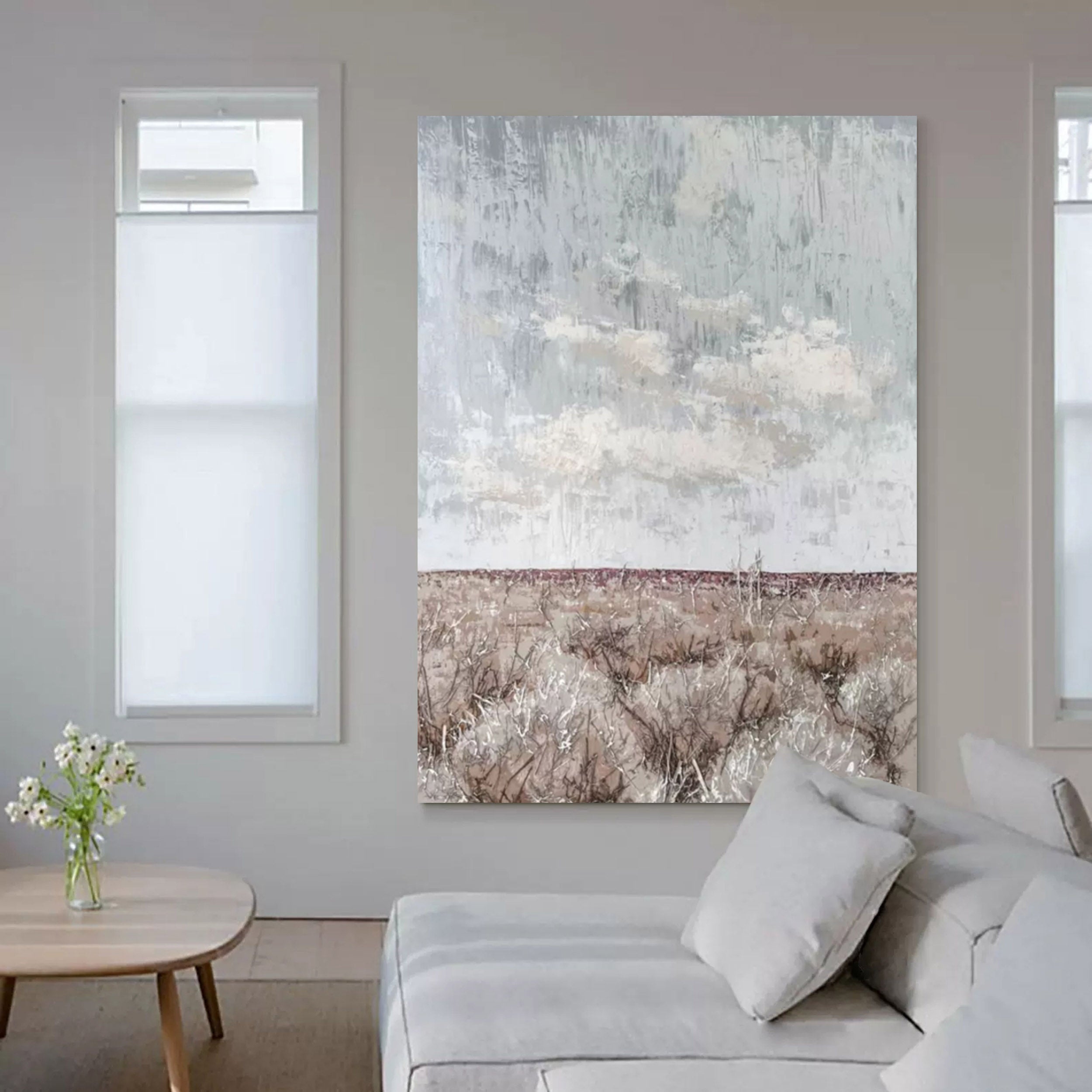 Wall Art Square Abstract Prairie Horizon