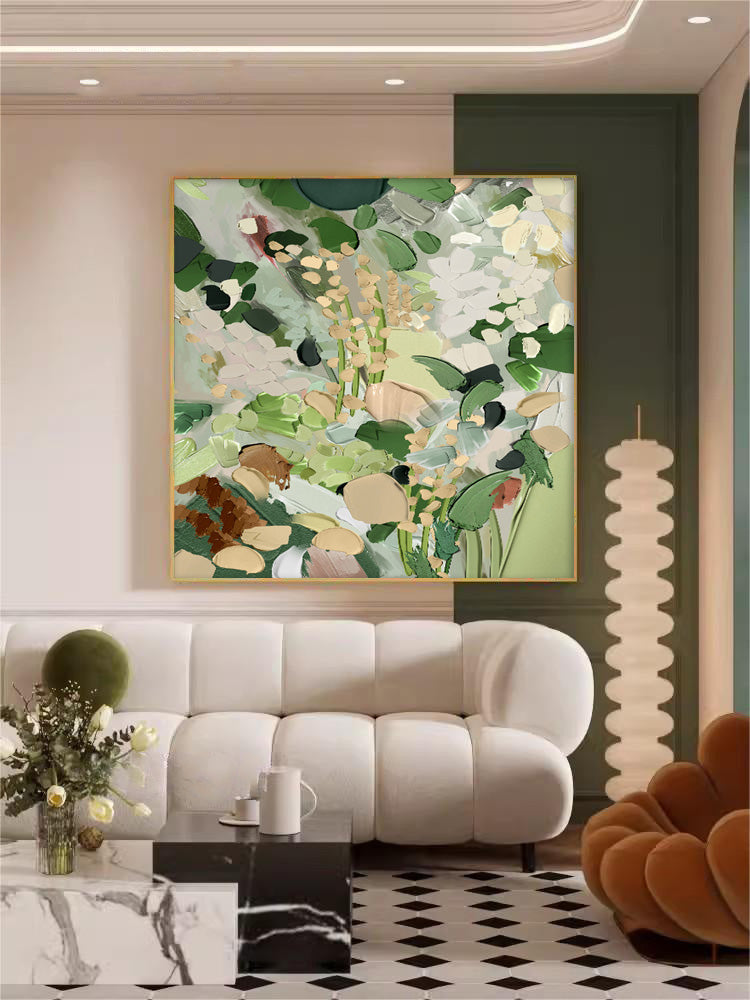 Wall Art Impasto Flower Warm Rustic