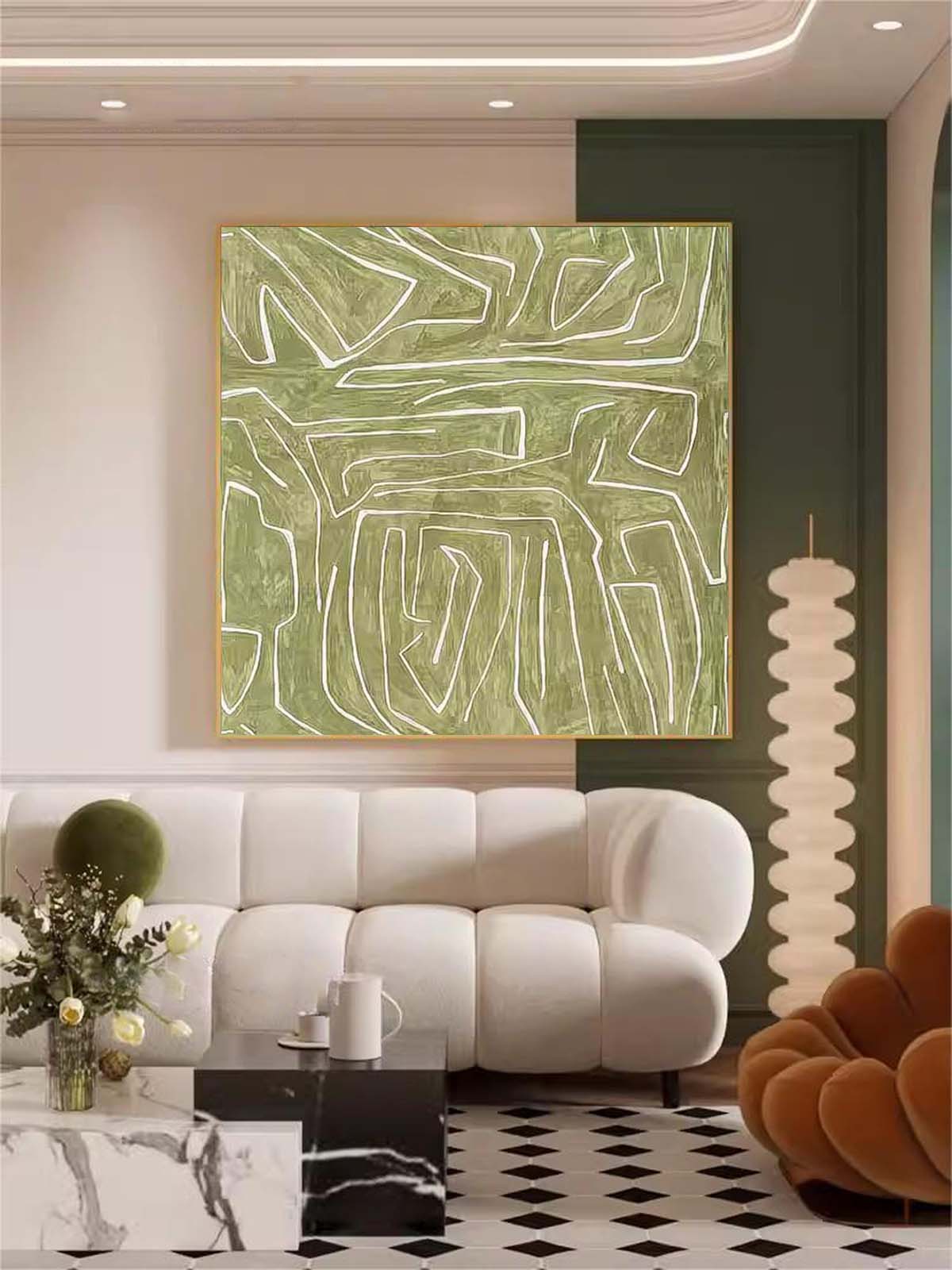Wall Art Minimalist Geometric Abstract Wabi-Sabi