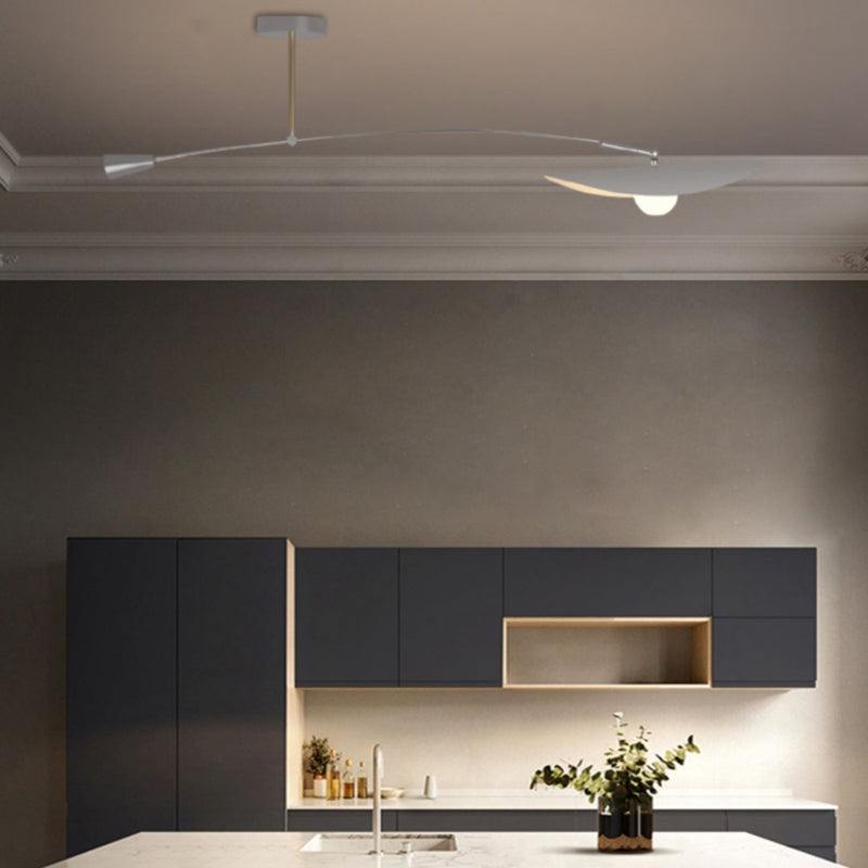 Arisha Minimalist Lotus Leaf Shaped Metal Pendant Light, Black/Gold - Neutralighting