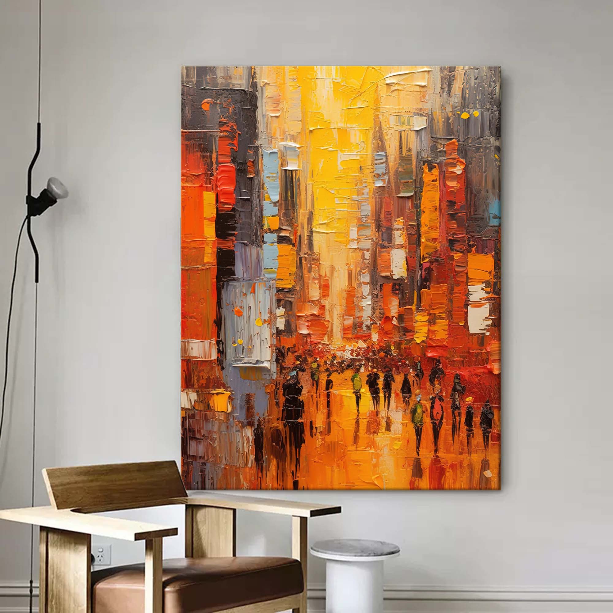 Wall Art Architecture Impasto Modern Urban