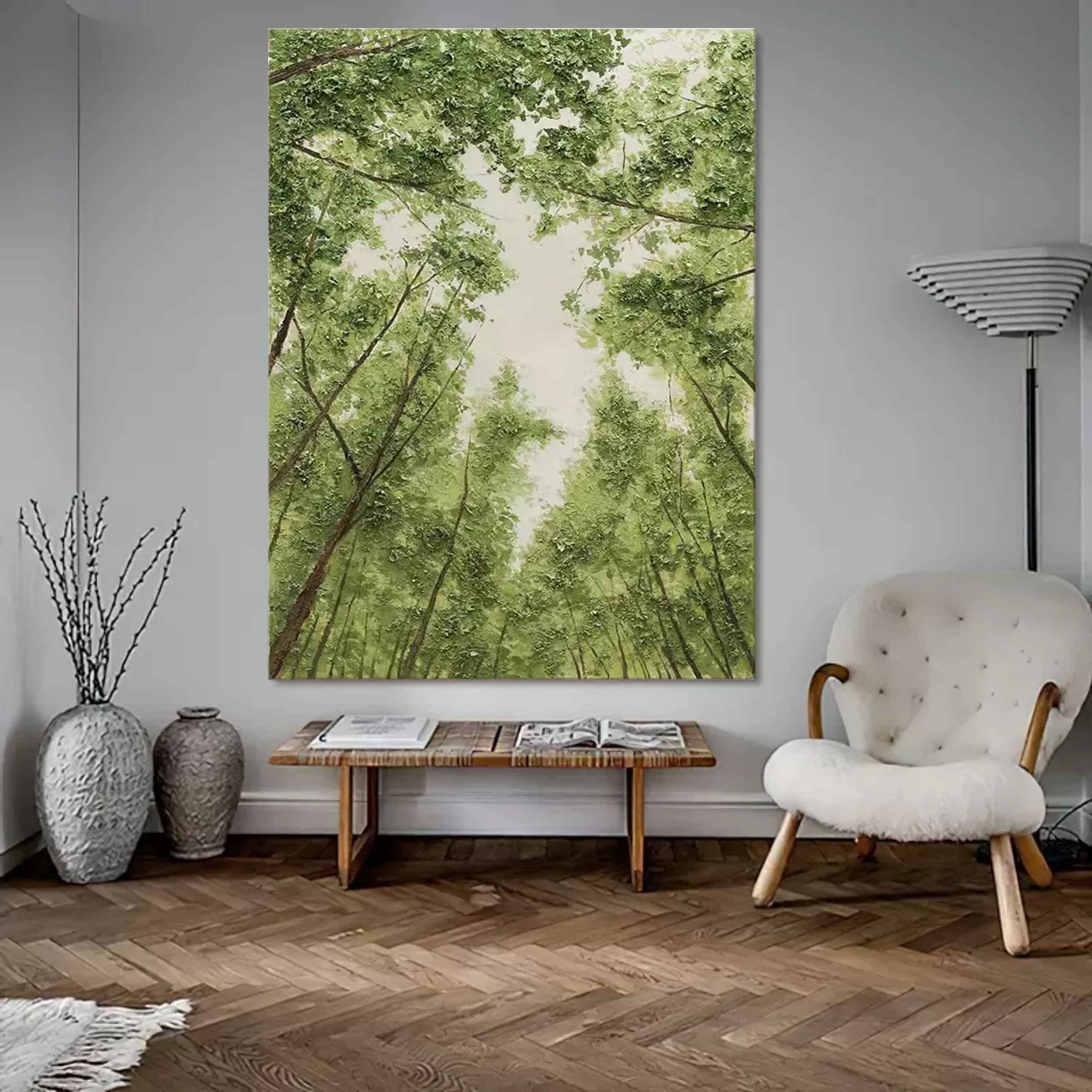 Wall Art Landscape Forest Green Fresh Soft