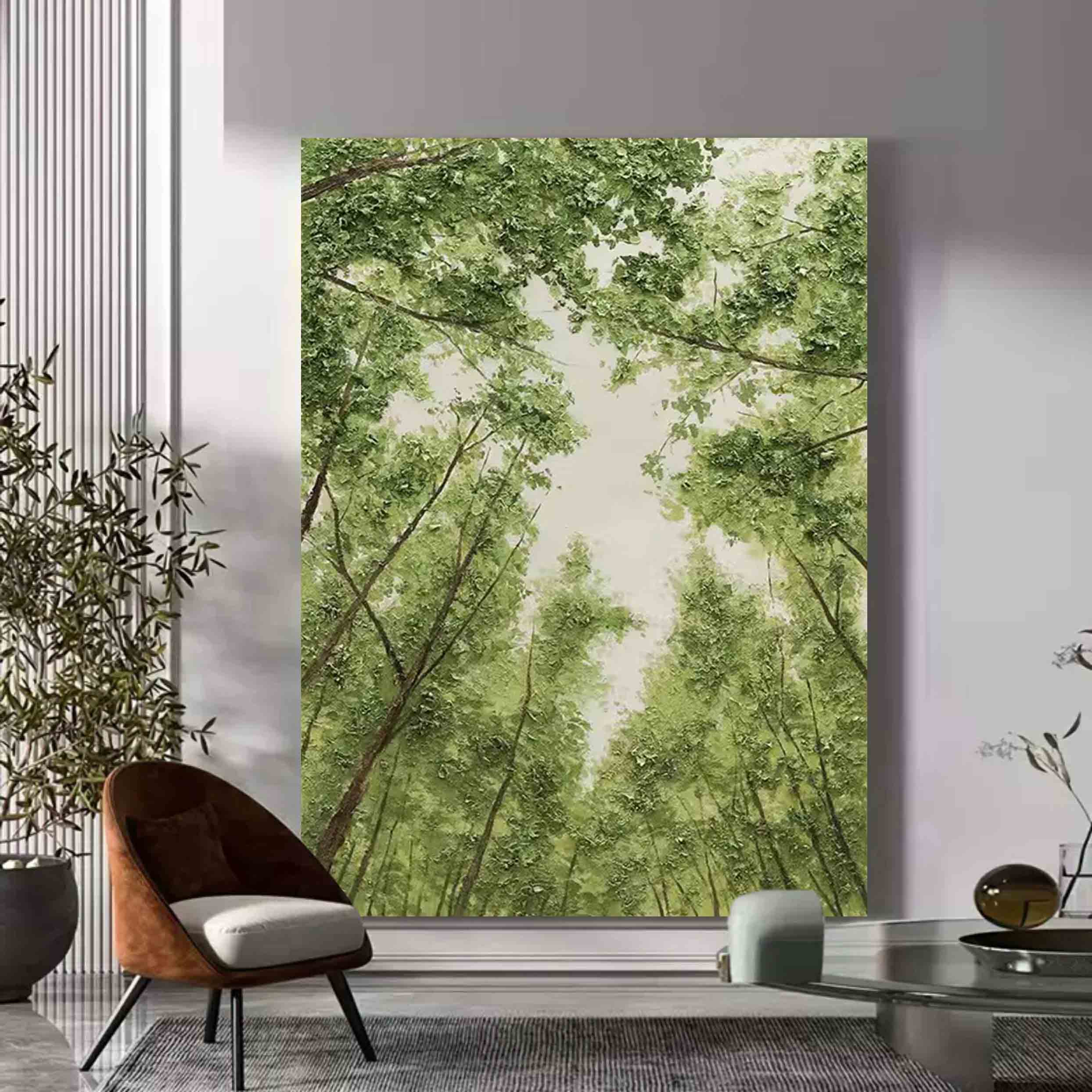 Wall Art Landscape Forest Green Fresh Soft