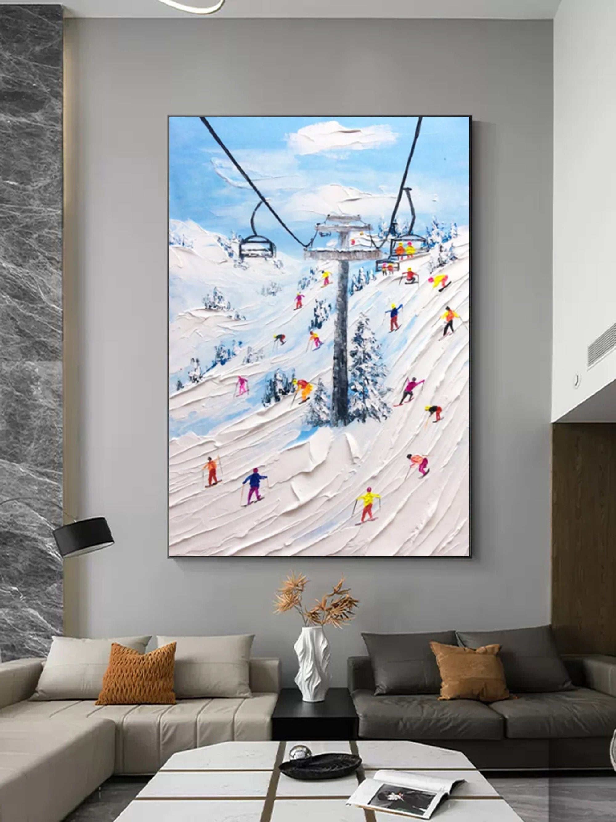 Plaster Art Texture Painting SG180 - Neutralighting
