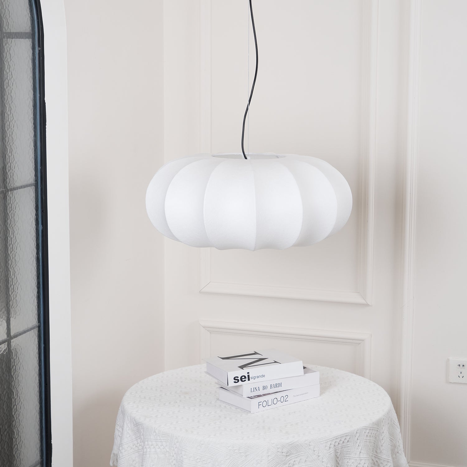 Kiyo Pumpkin Pendant Light Silk - Neutralighting
