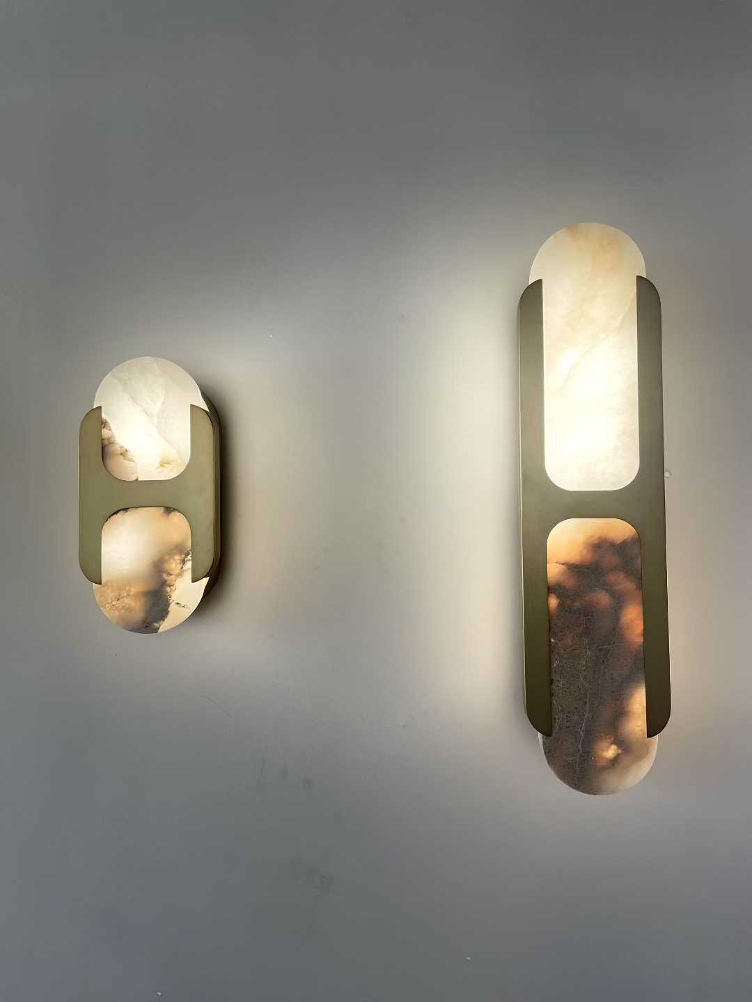 Ulthaora Double Globe Alabaster Wall Light