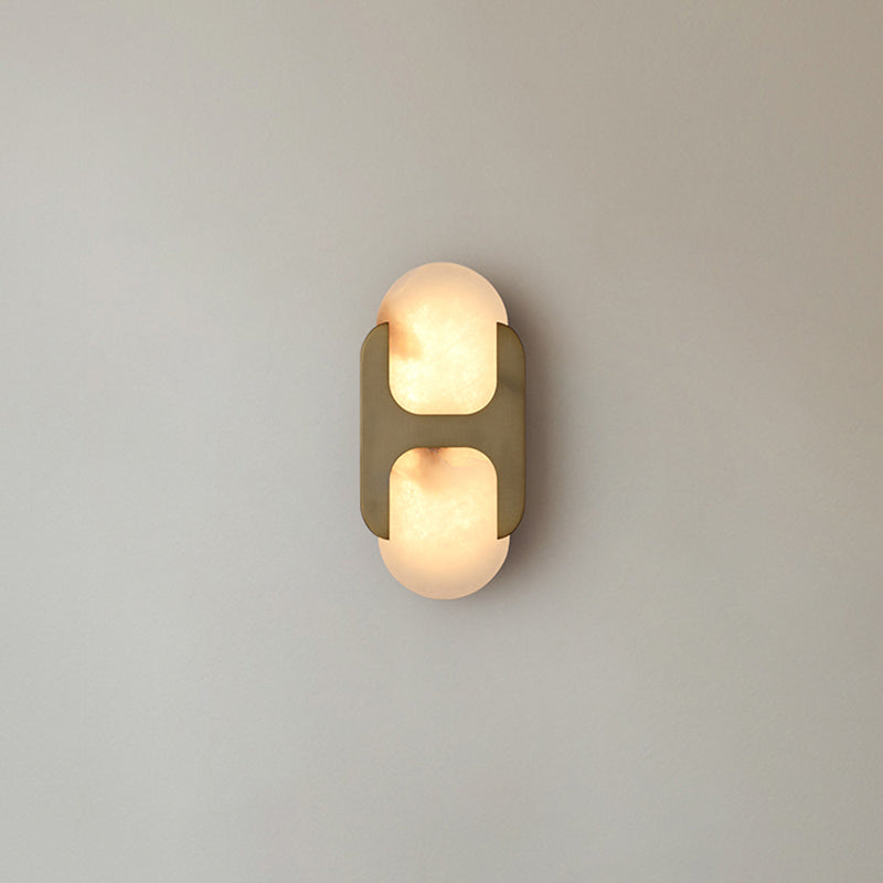 Ulthaora Double Globe Alabaster Wall Light