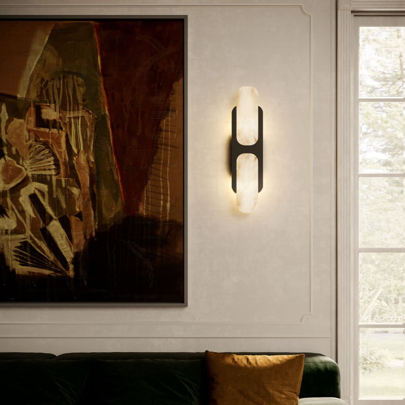 Ulthaora Double Globe Alabaster Wall Light - Neutralighting